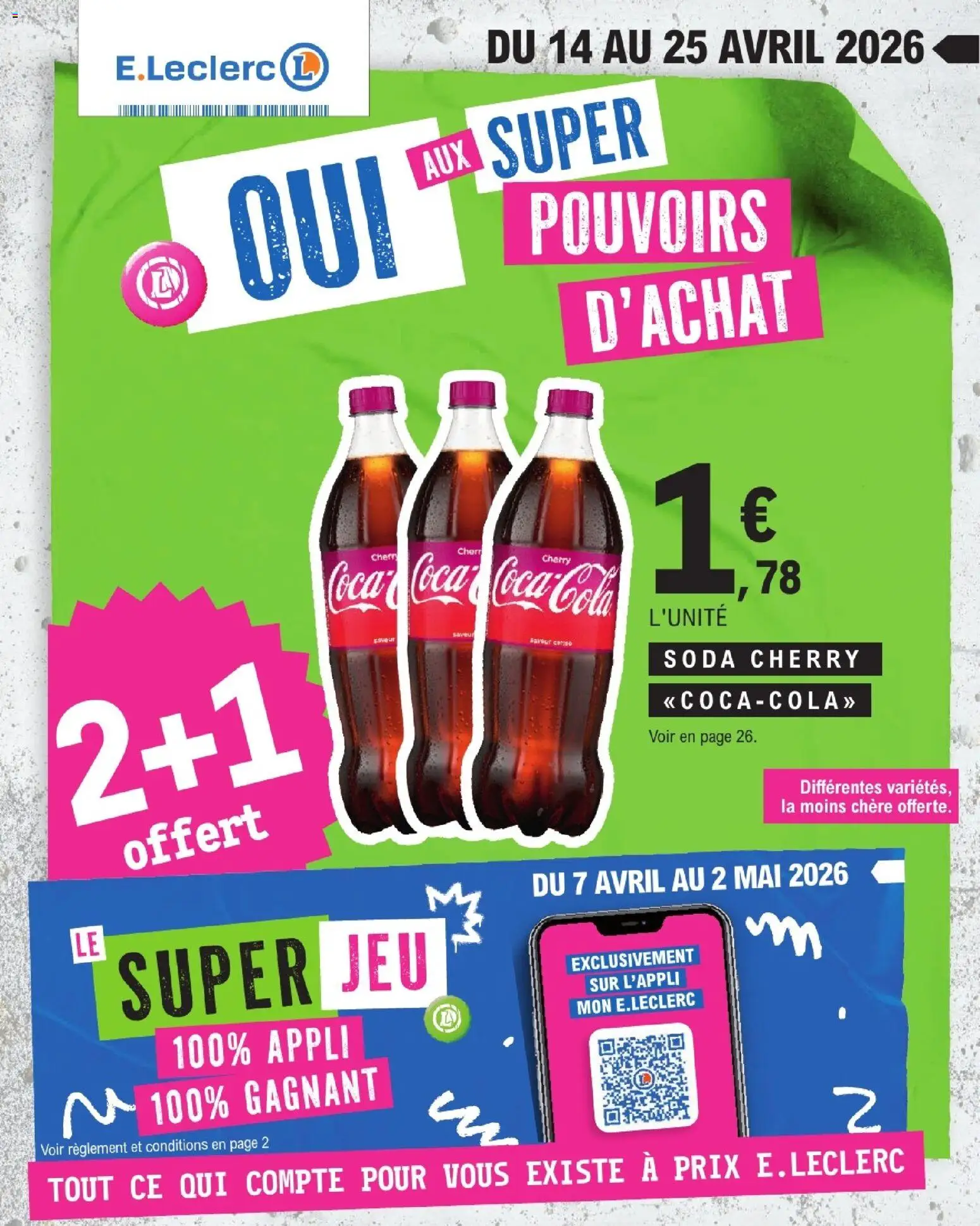 E.Leclerc catalogue de la semaine 16 - page 1 - valable à partir du 14/04/2026