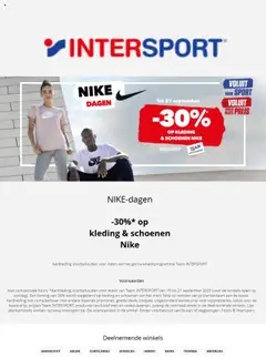 Intersport folder / publicité geldig vanaf 15/09/2025