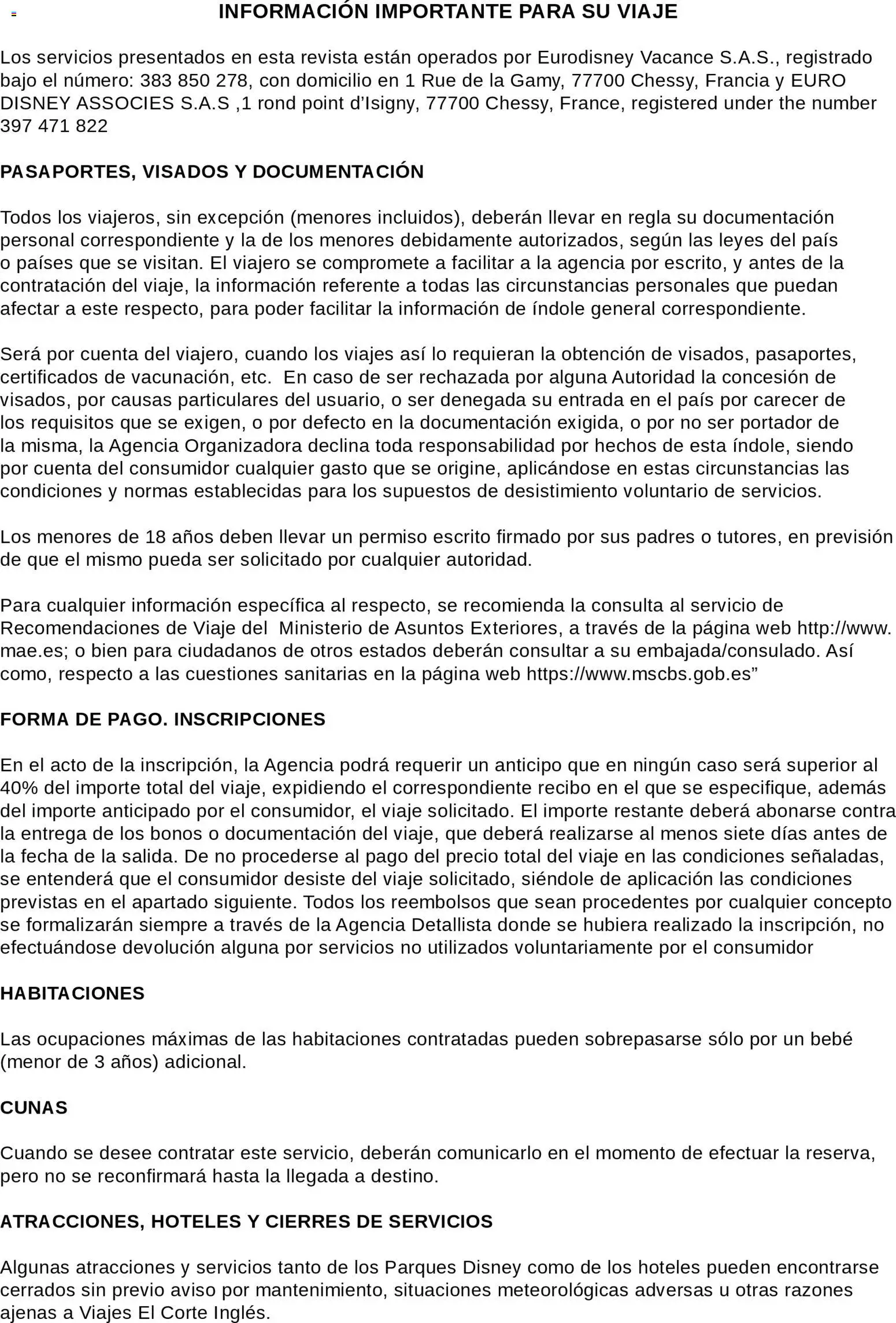 Viajes El Corte Inglés Folleto Disneyland Paris - Página de 64 - Válido desde 31/03/2026