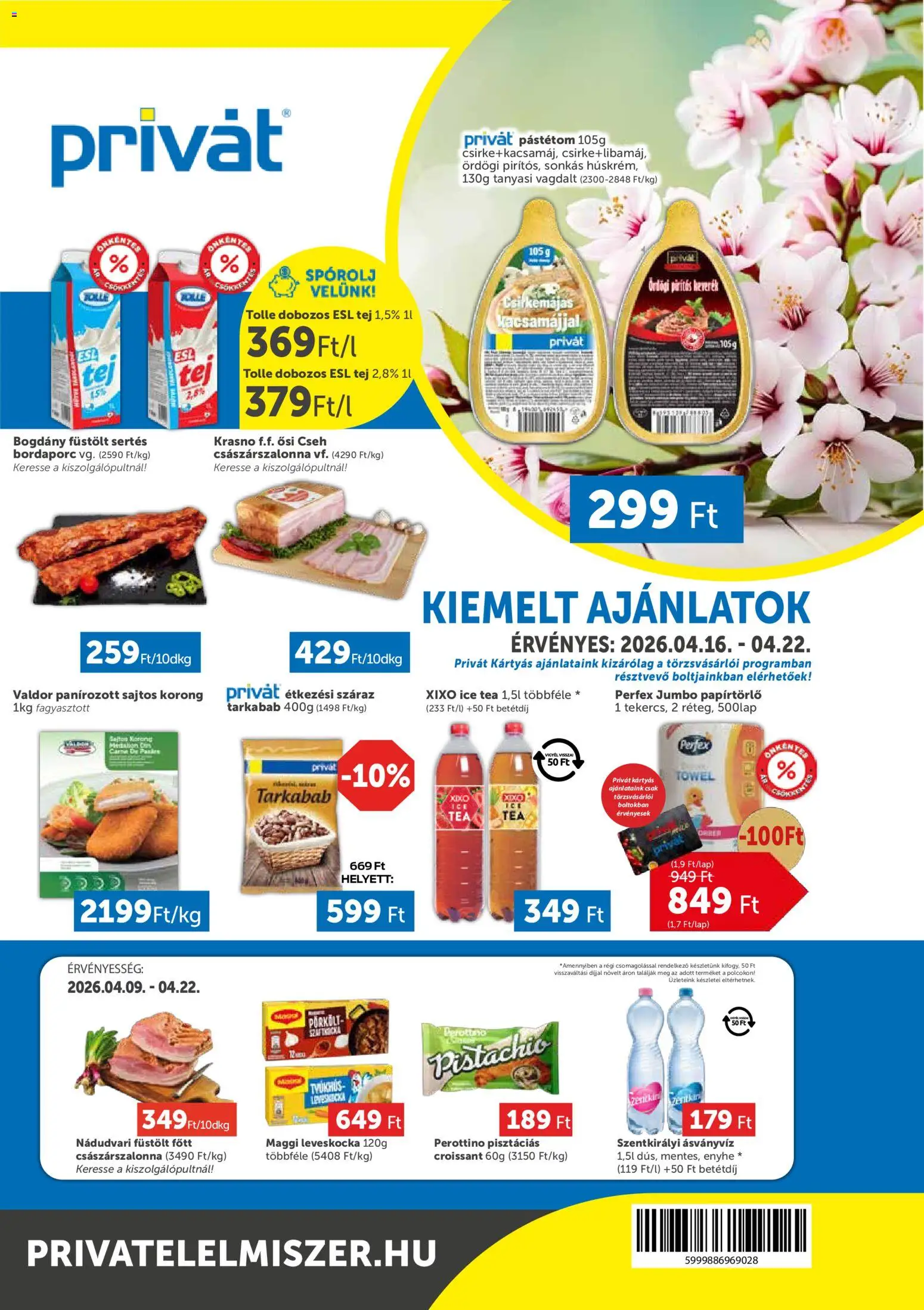PRIVÁT akciós újság - 1oldal - érvényes 2026.04.16.-tól