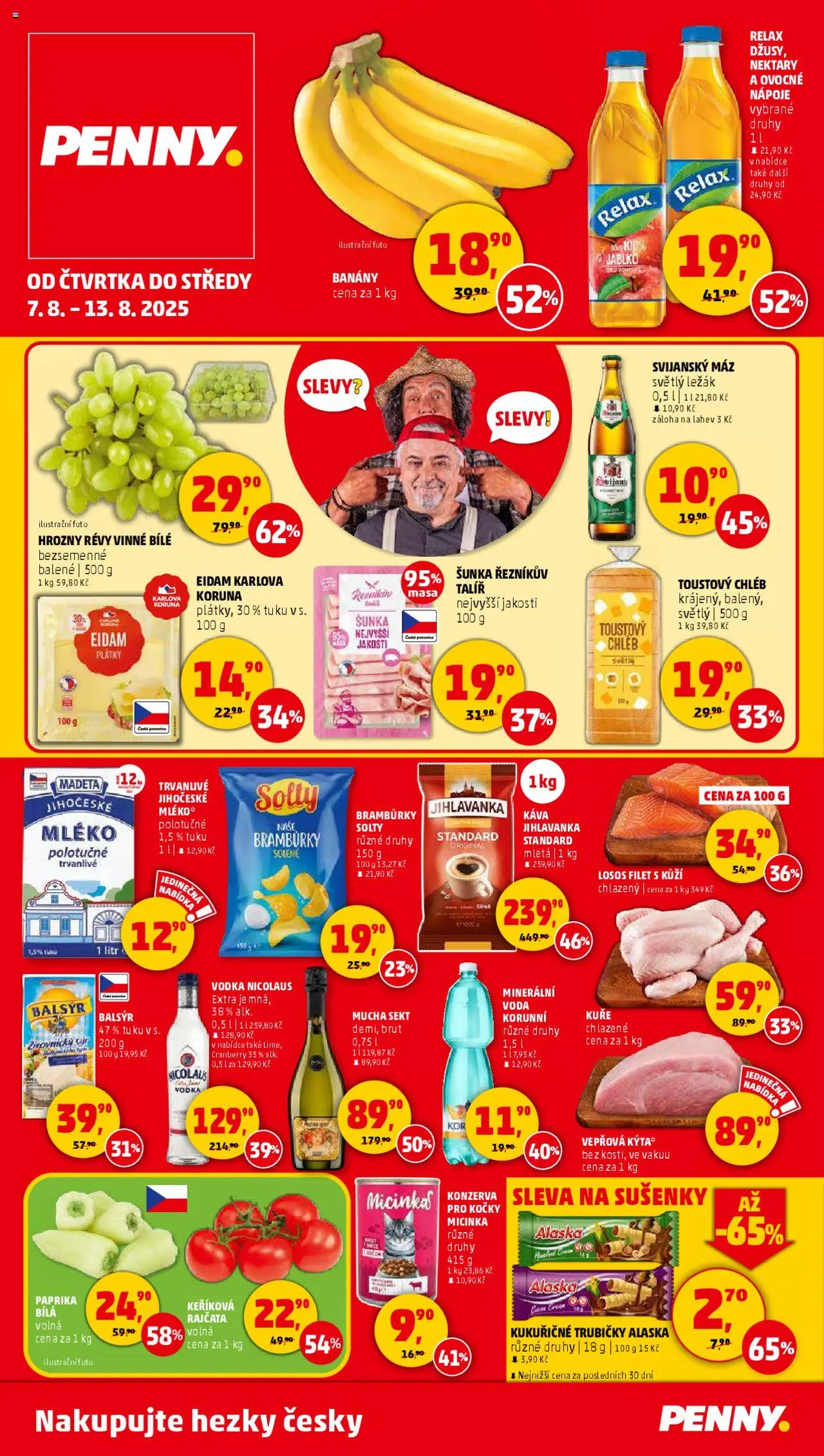 Penny Market leták - Čtvrtečník - strana 1- platný od 07.08.2025