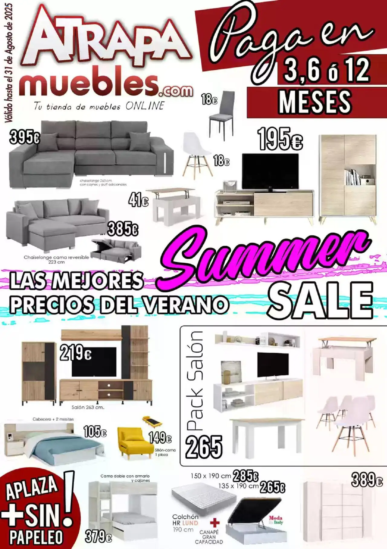 Atrapa Muebles folleto - Página de 1 - Válido desde 01/08/2025