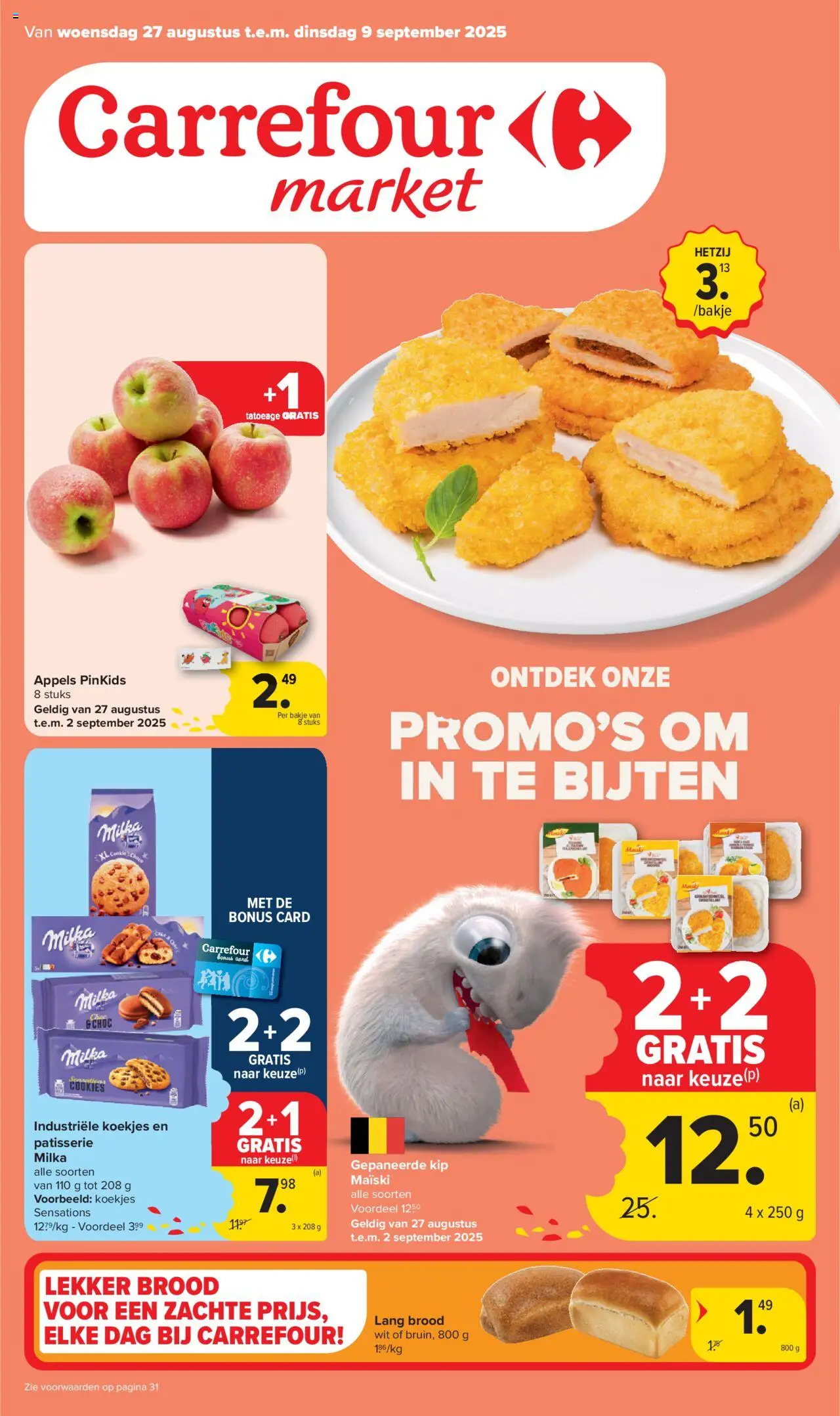Carrefour market folder week 35 - pagina 1- geldig vanaf 27/08/2025