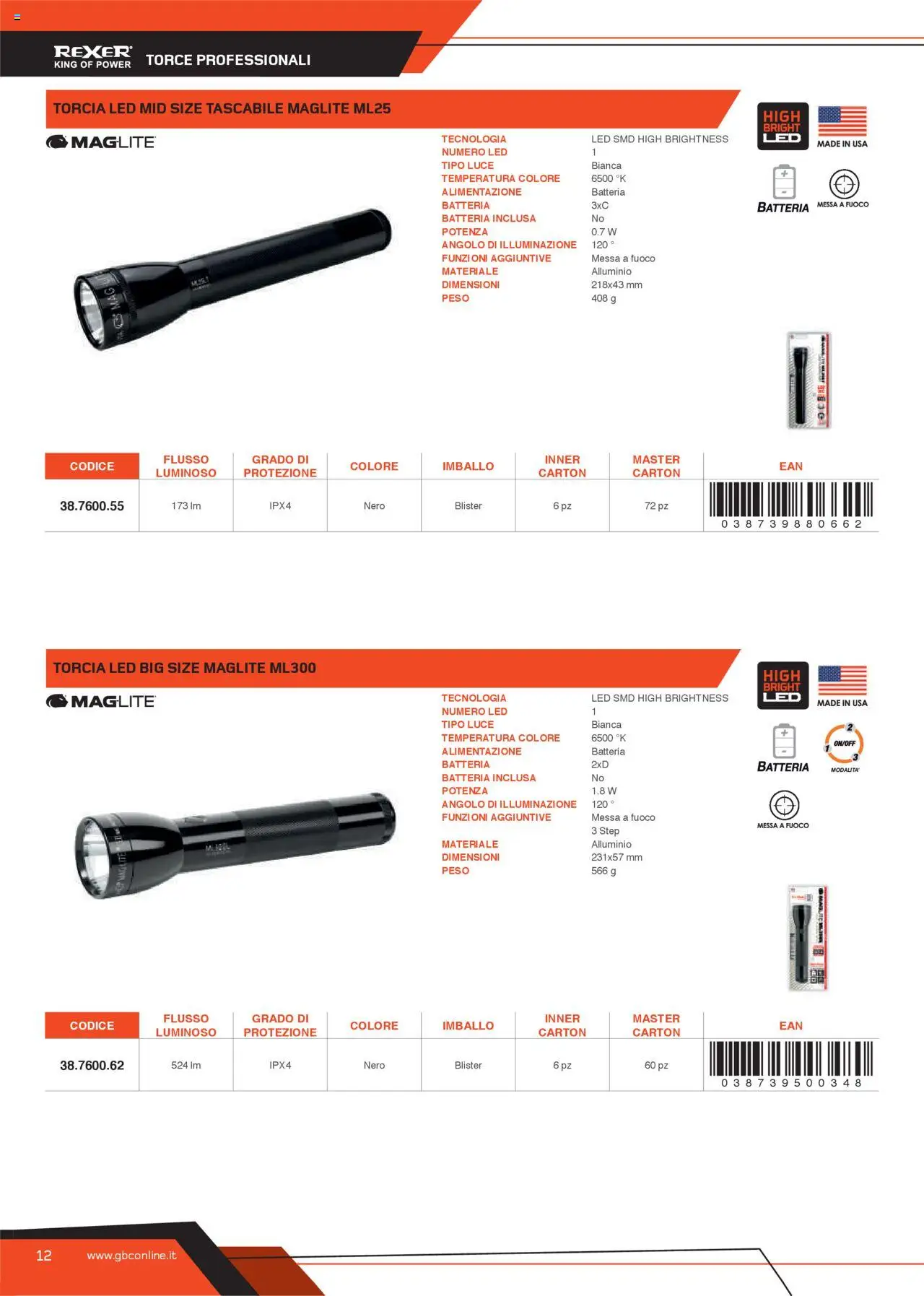GBC Torce catalogo - pagina 12 - valido dal 31/05/2025