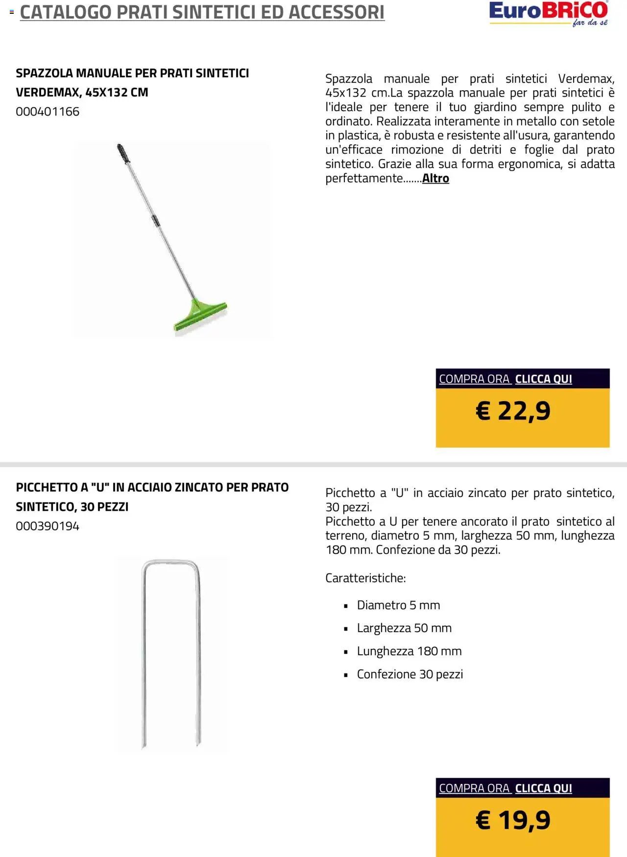 Eurobrico Prati sintetici ed Accessori catalogo - pagina 19 - valido dal 23/07/2025