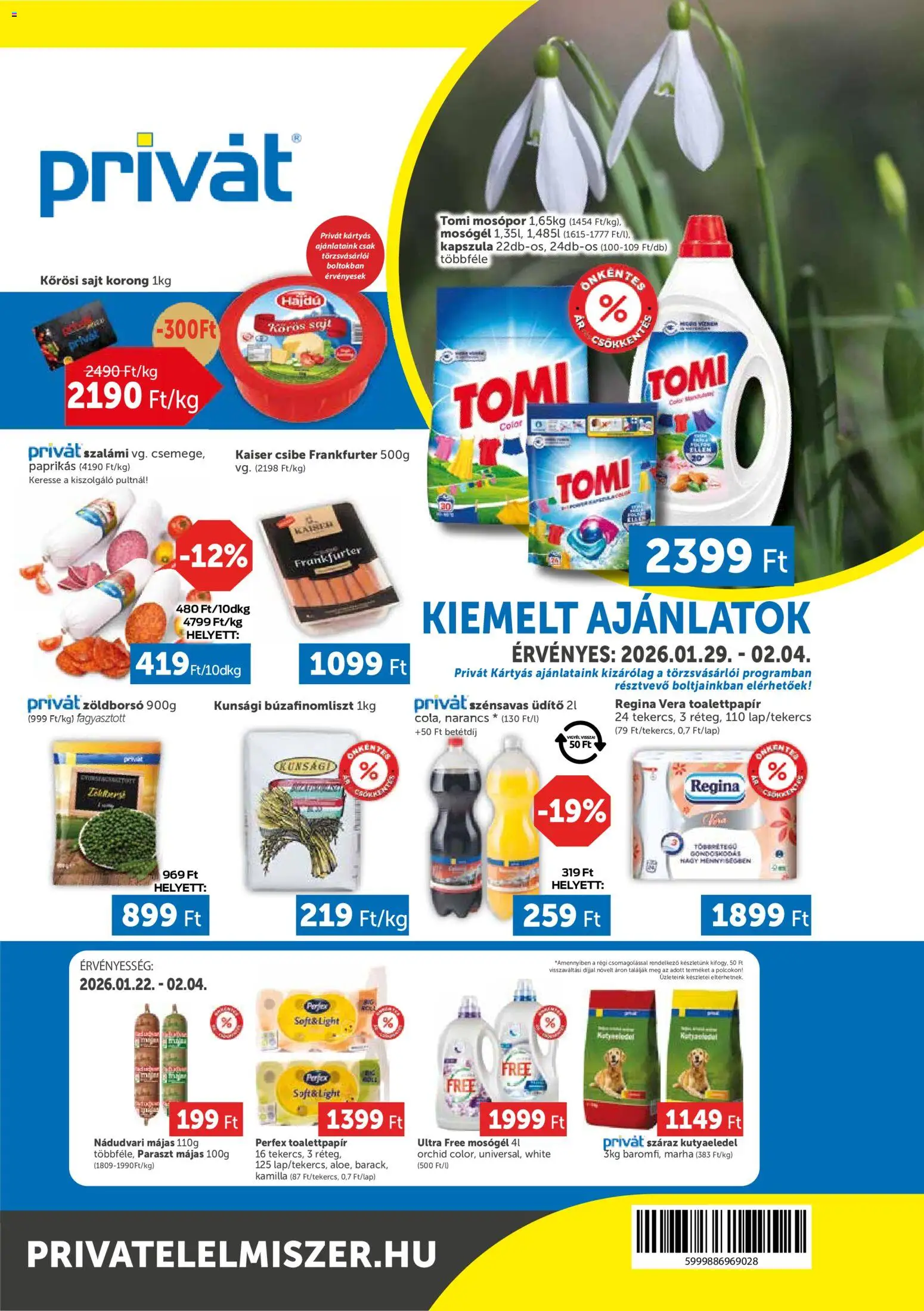 PRIVÁT Akciós újság - 1oldal - érvényes 2026.01.29.-tól