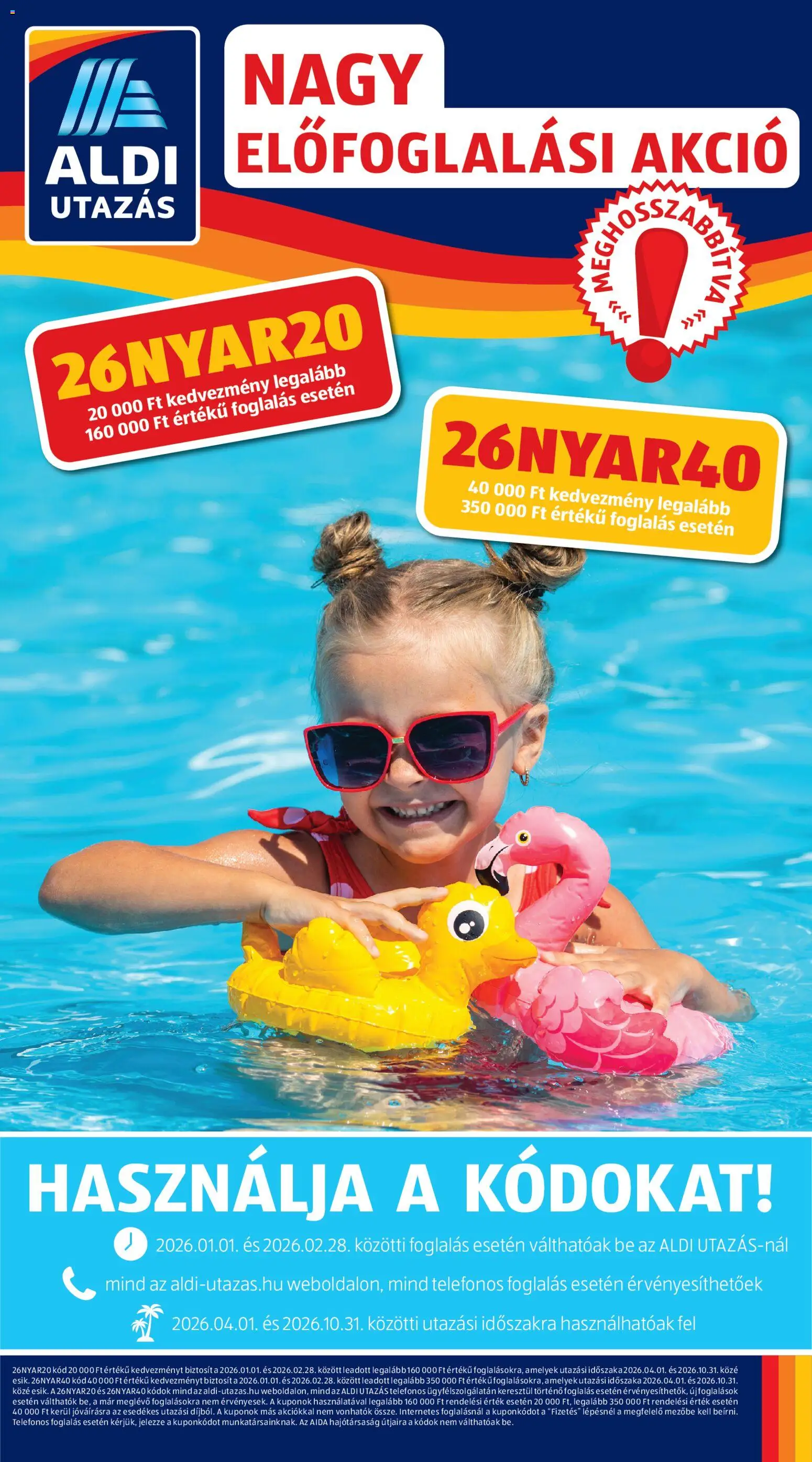 Aldi Utazás katalógus - 1oldal - érvényes 2026.02.26.-tól