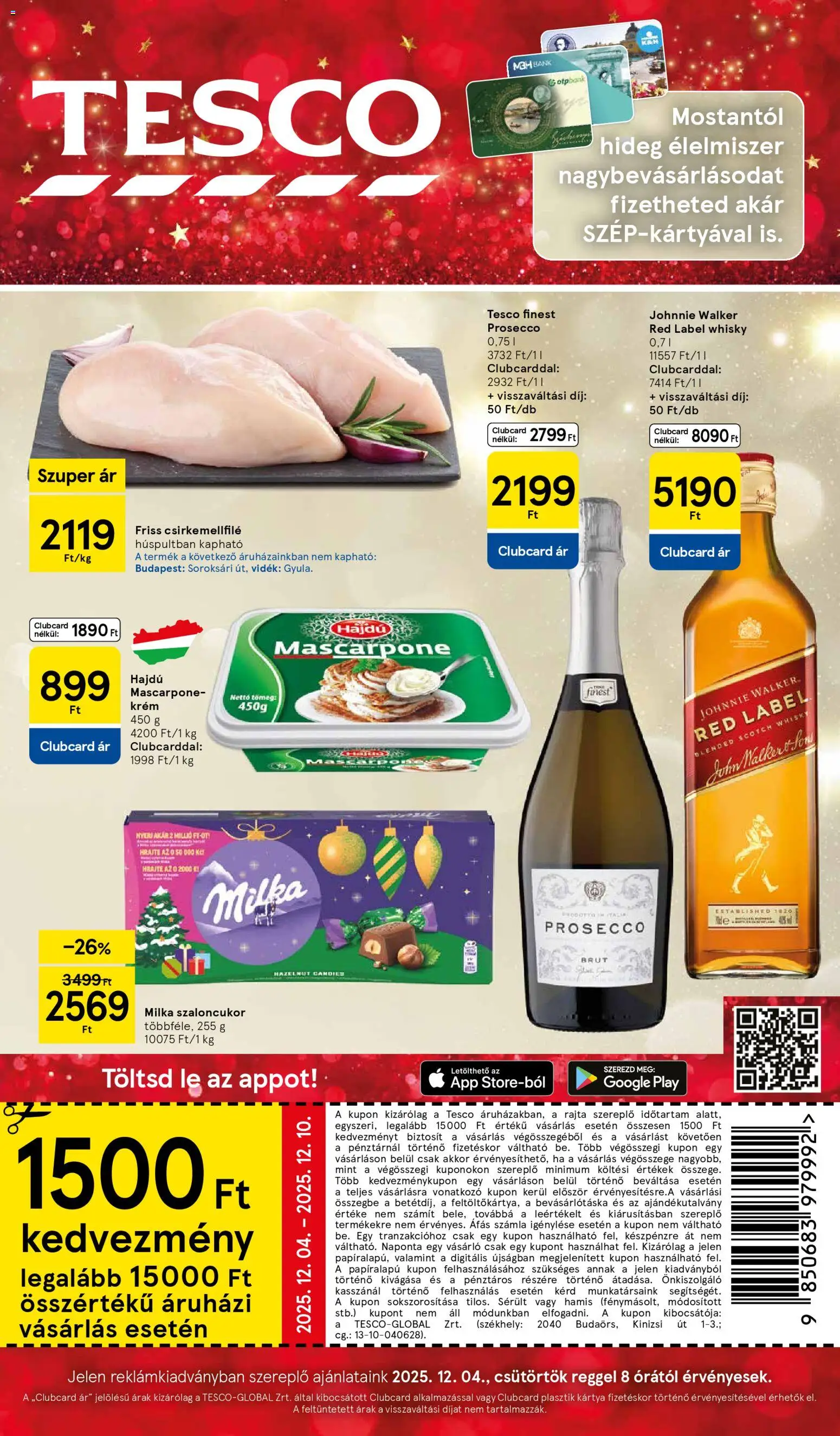 Tesco Hipermarket - Akciós újság  - 1oldal - érvényes 2025.12.04.-tól