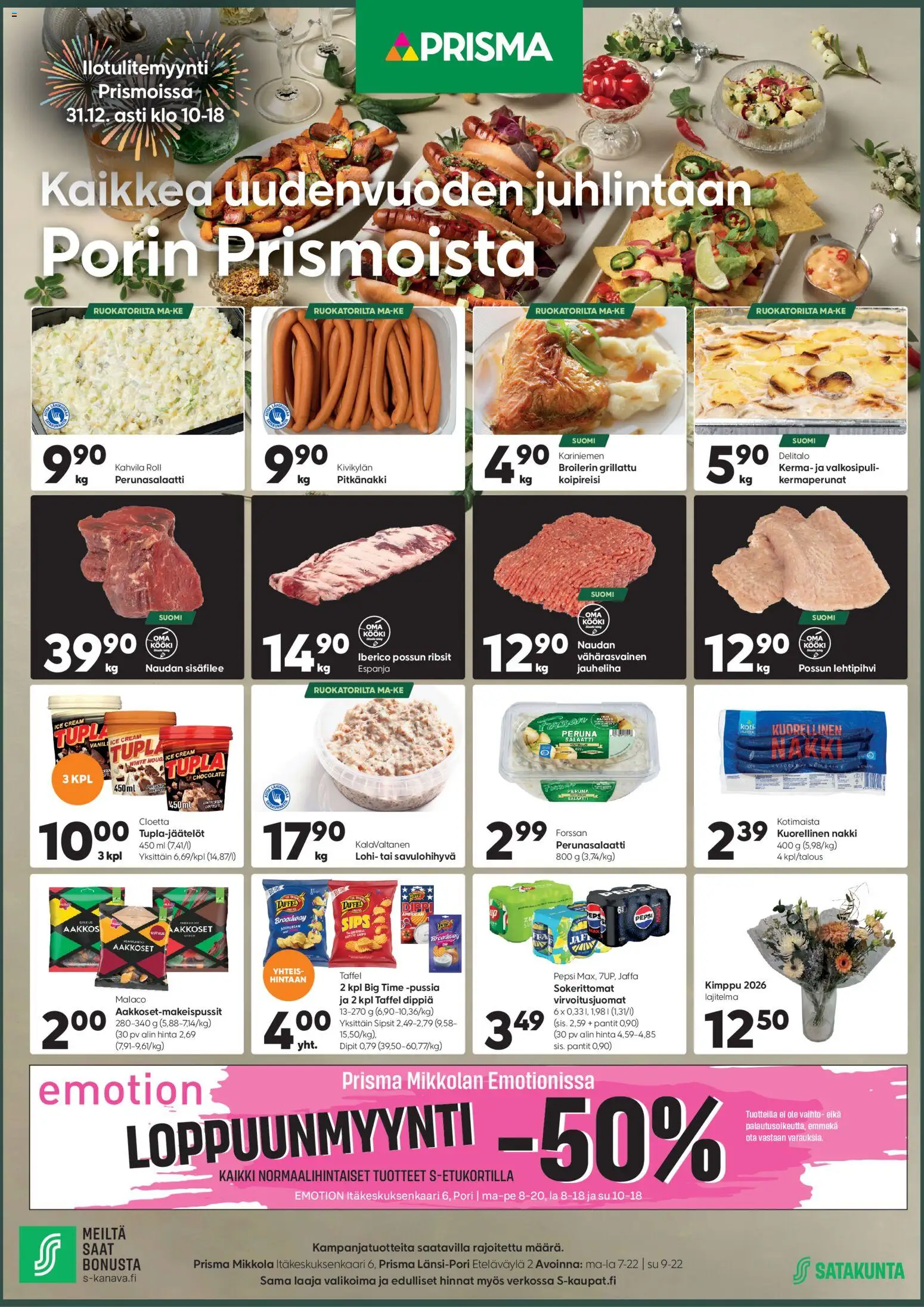 Prisma - Kaikkea uudenvuoden juhlintaan - sivu 1- voimassa alkaen 31/12/2025