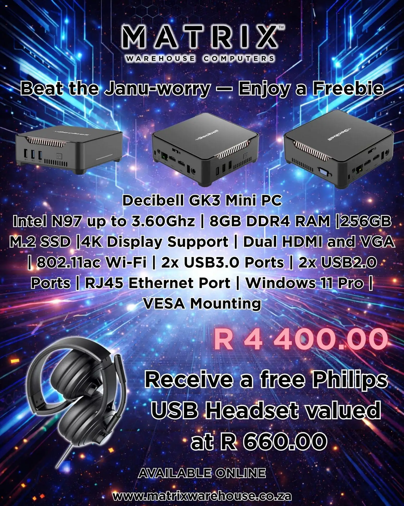 Matrix Warehouse Decibell GK3 Mini PC - page 1- valid from 23/01/2026