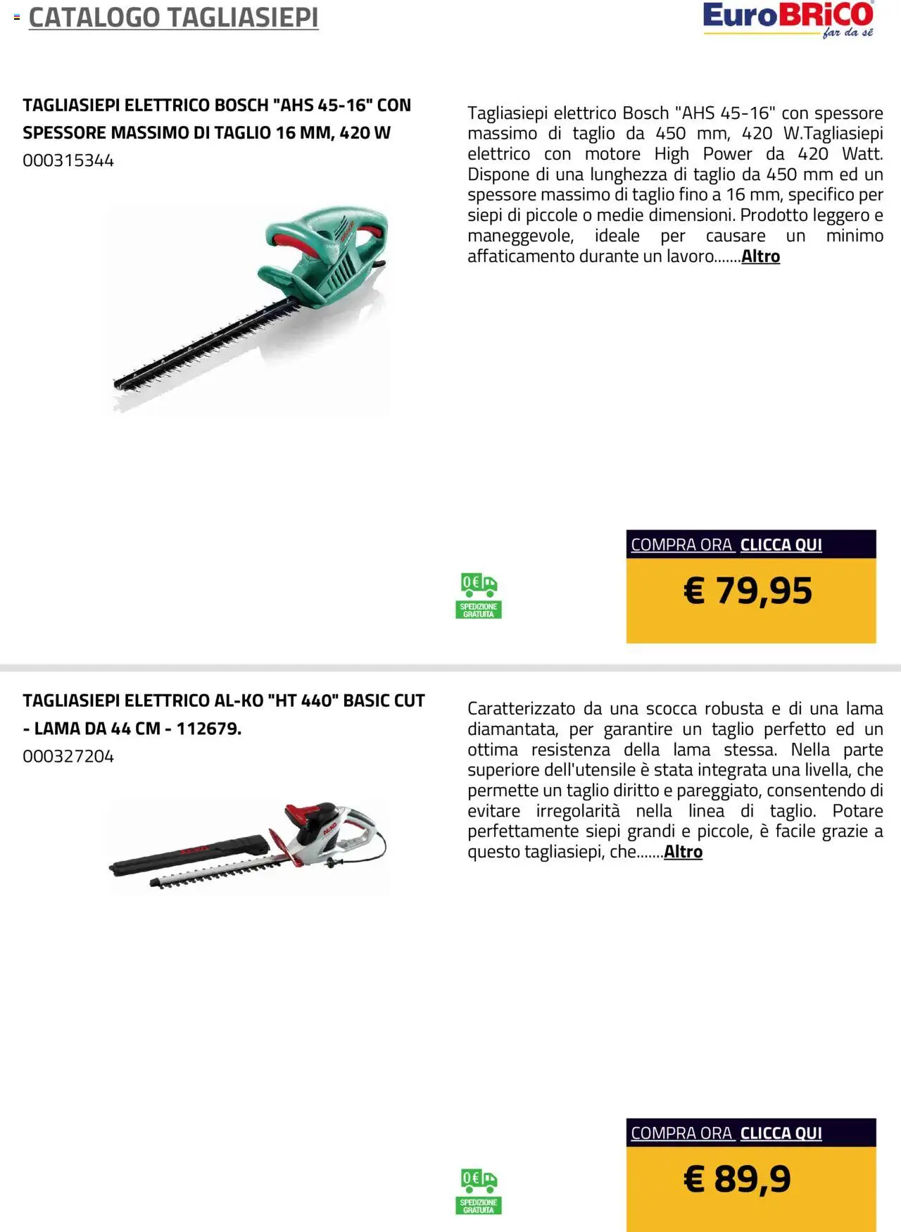 Eurobrico Tagliasiepi catalogo - pagina 3 - valido dal 23/07/2025