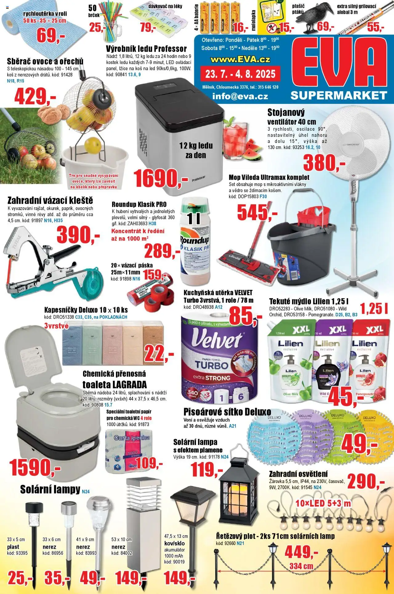 Eva supermarket leták - strana 1- platný od 23.07.2025