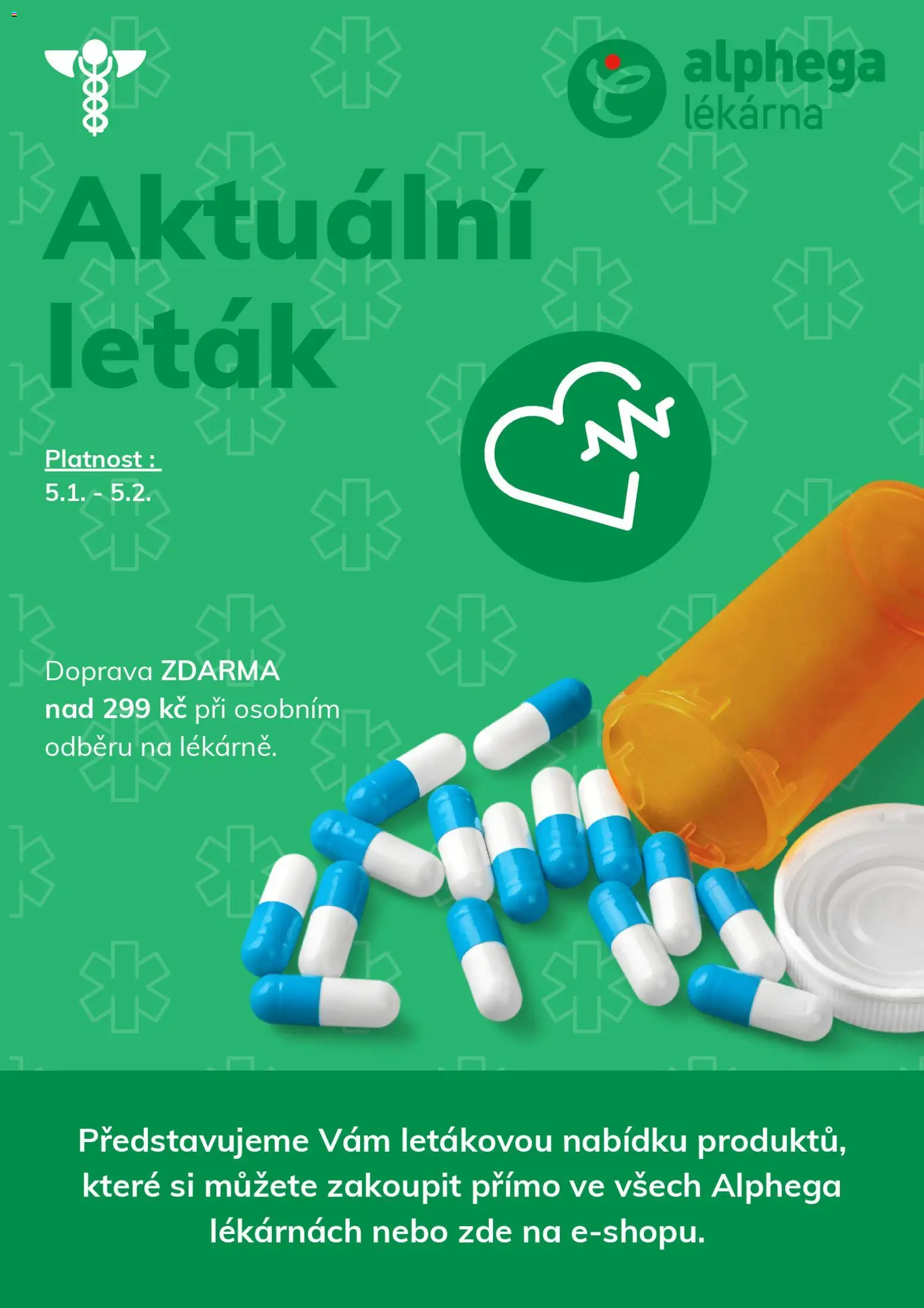 Alphega lékárna leták - strana 1- platný od 05.01.2026