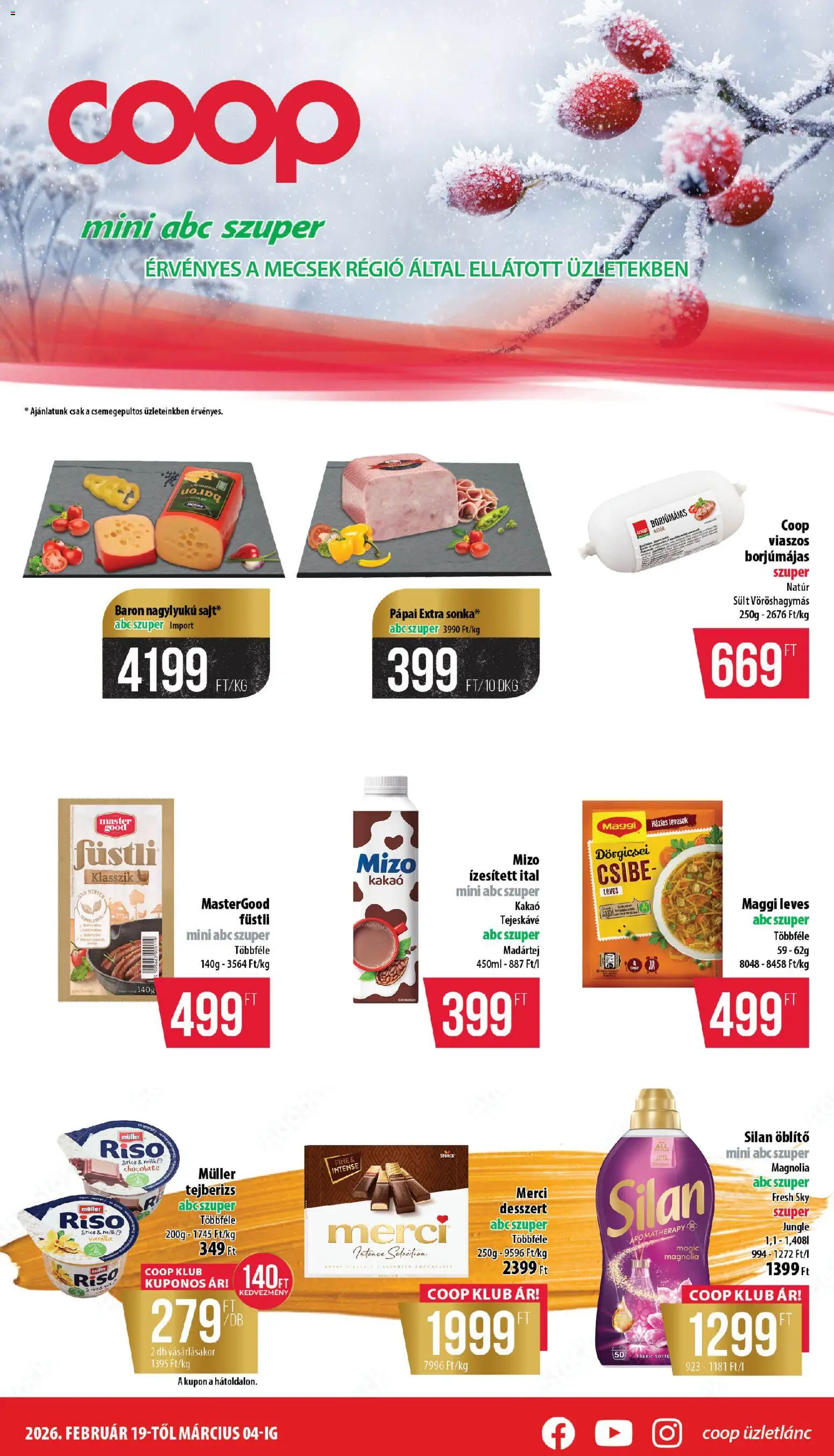COOP - Mini & Abc & Szuper / Mecsek - 1oldal - érvényes 2026.02.19.-tól