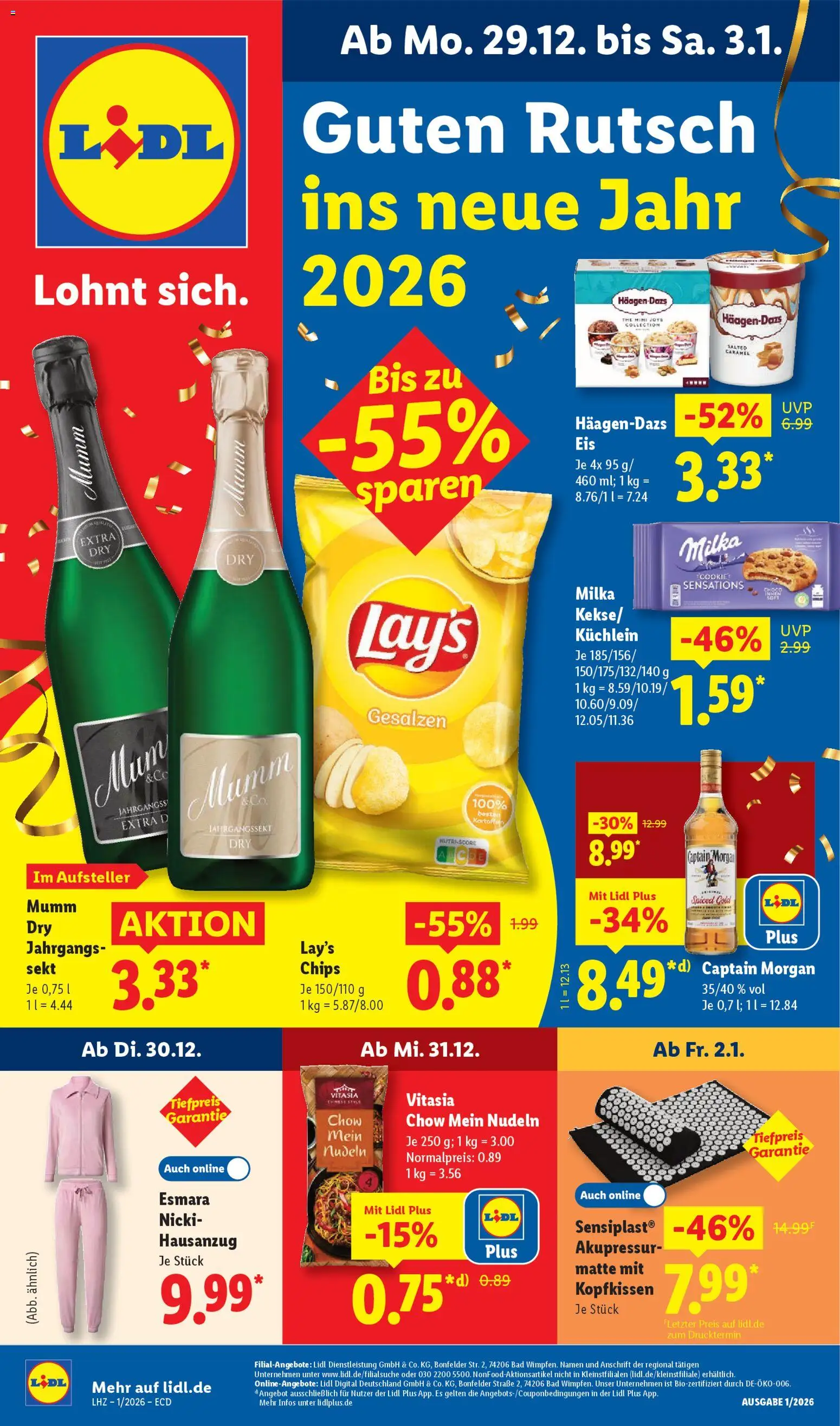 Lidl - Prospekt - Seite 1 - gültig ab 29.12.2025