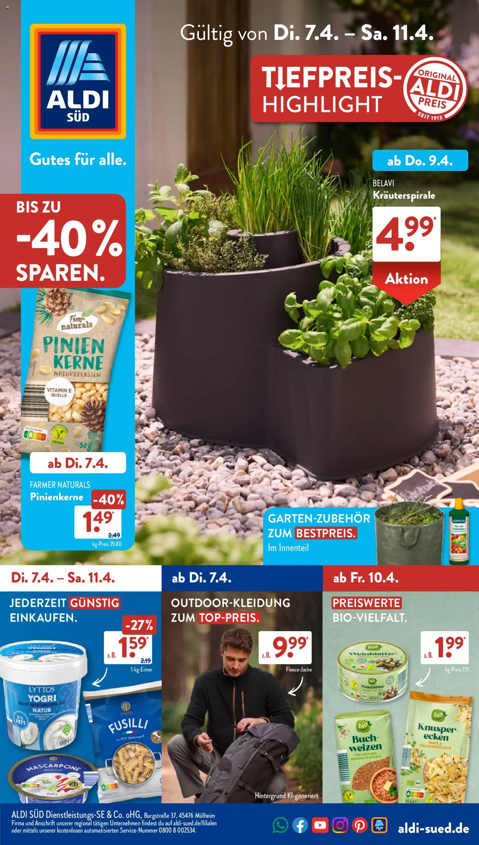 Aldi Süd Prospekt 	 - Seite 1 - gültig ab 07.04.2026