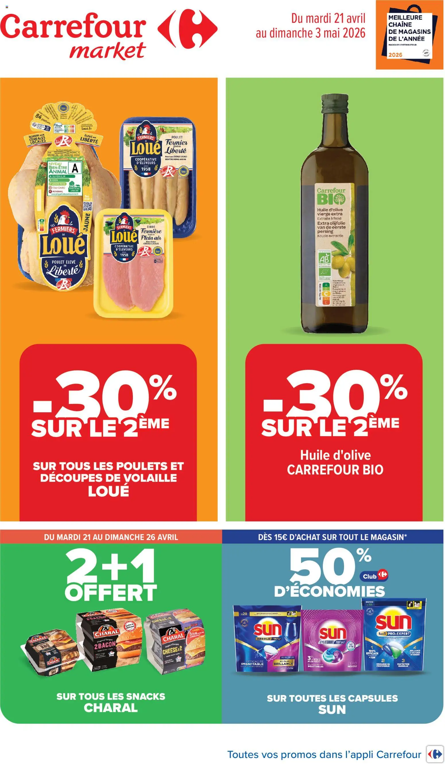 Carrefour Market catalogue - page 1 - valable à partir du 21/04/2026