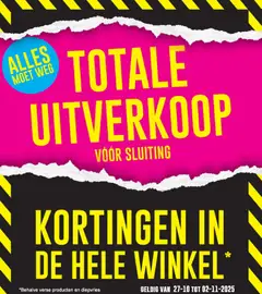 Cora - Liquidatie  geldig vanaf 27/10/2025