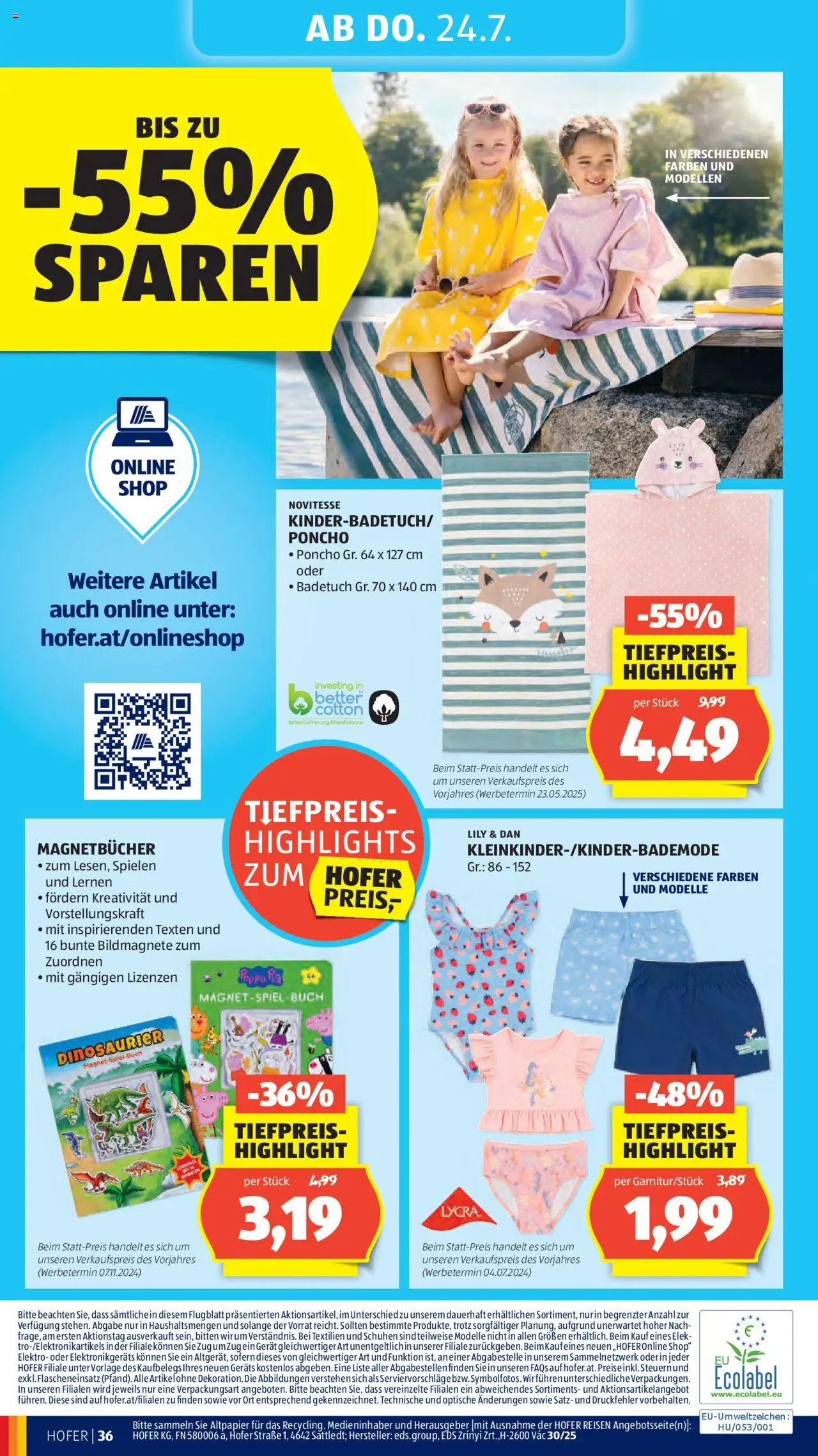 Hofer AT Akciós újság - 40oldal - érvényes 2025.07.18.-tól