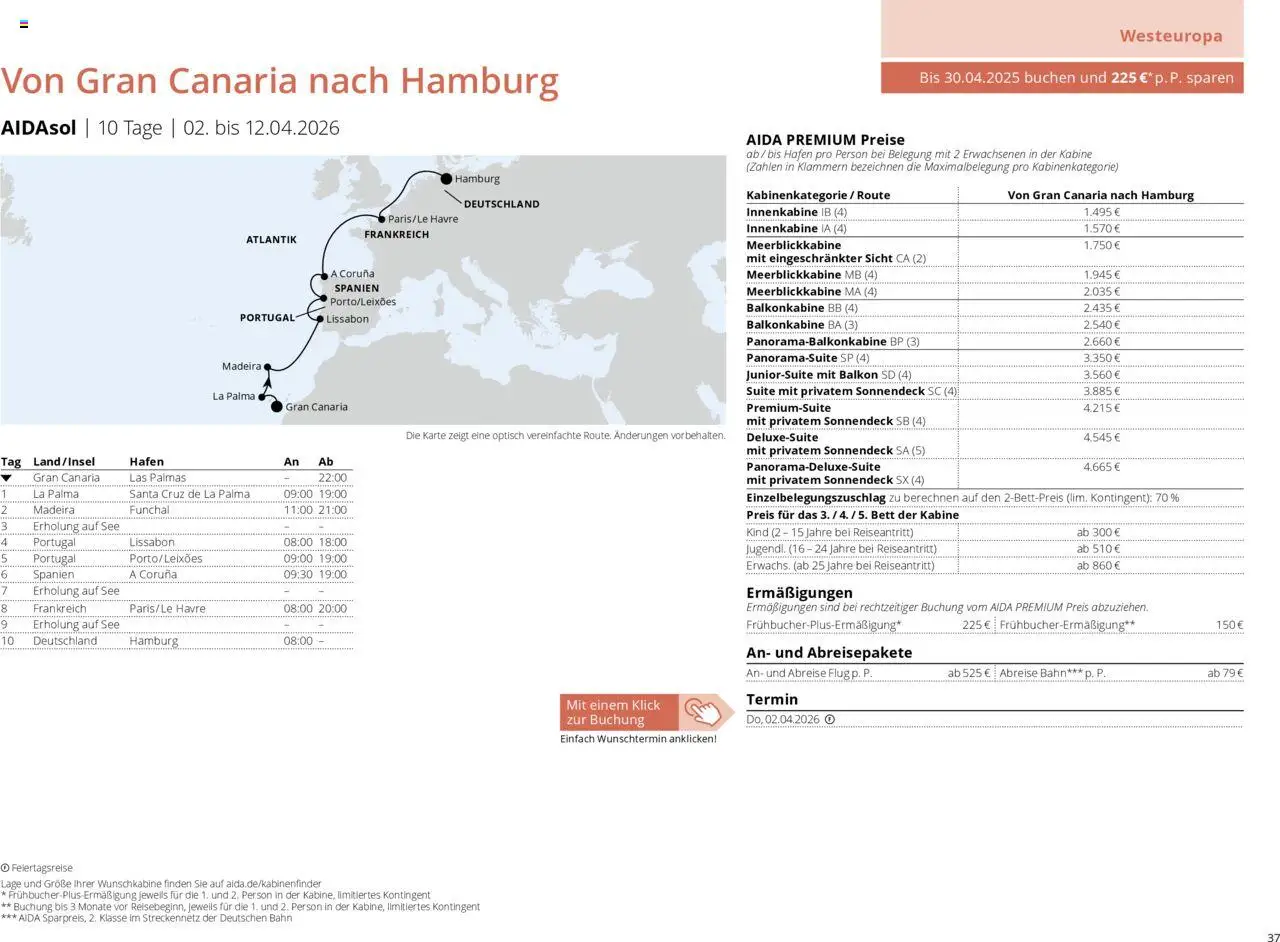 Aida Prospekt Winter 2025/26 - Seite 37 - gültig ab 01.10.2025
