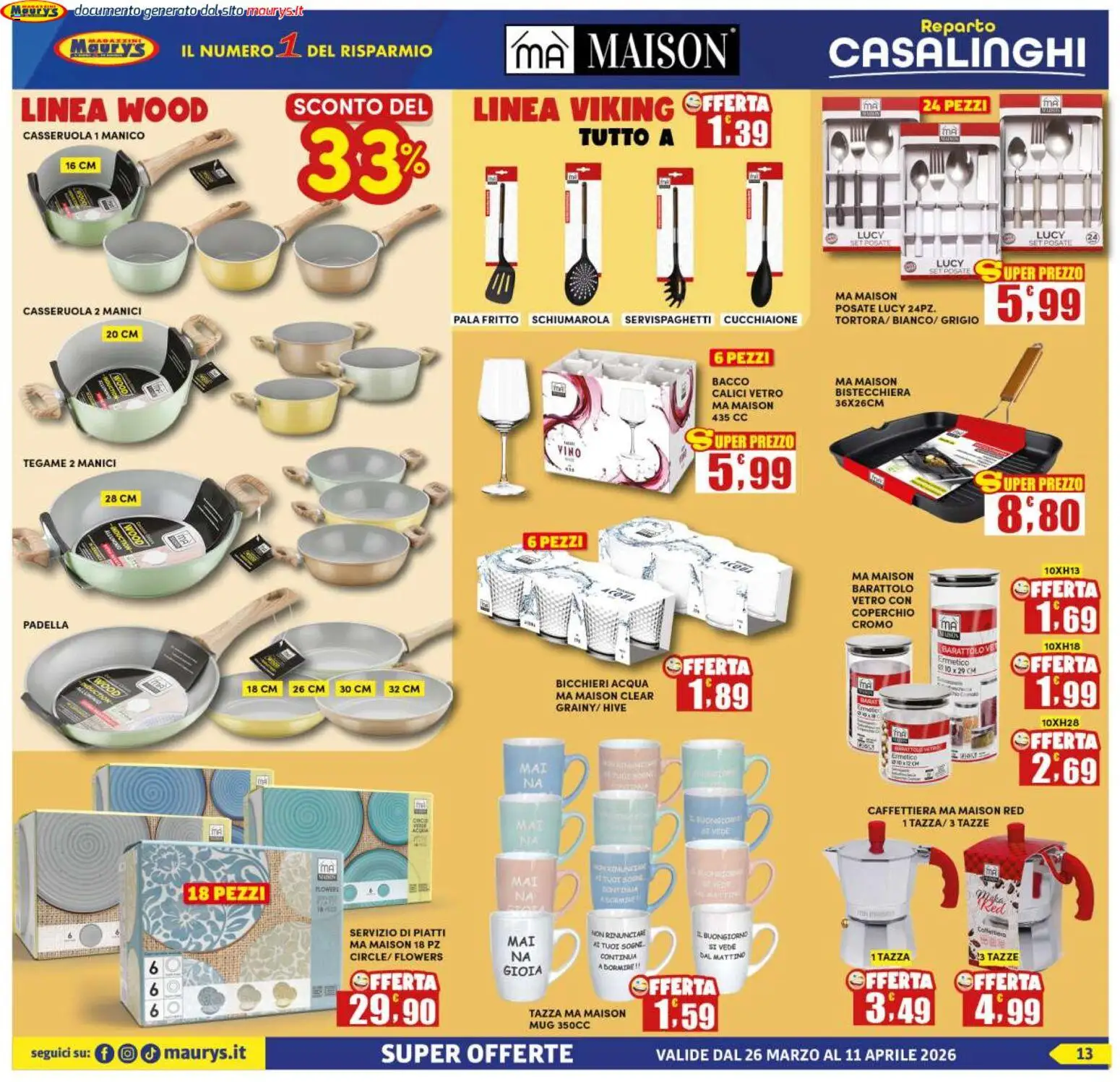 Maury's volantino - pagina 13 - valido dal 26/03/2026