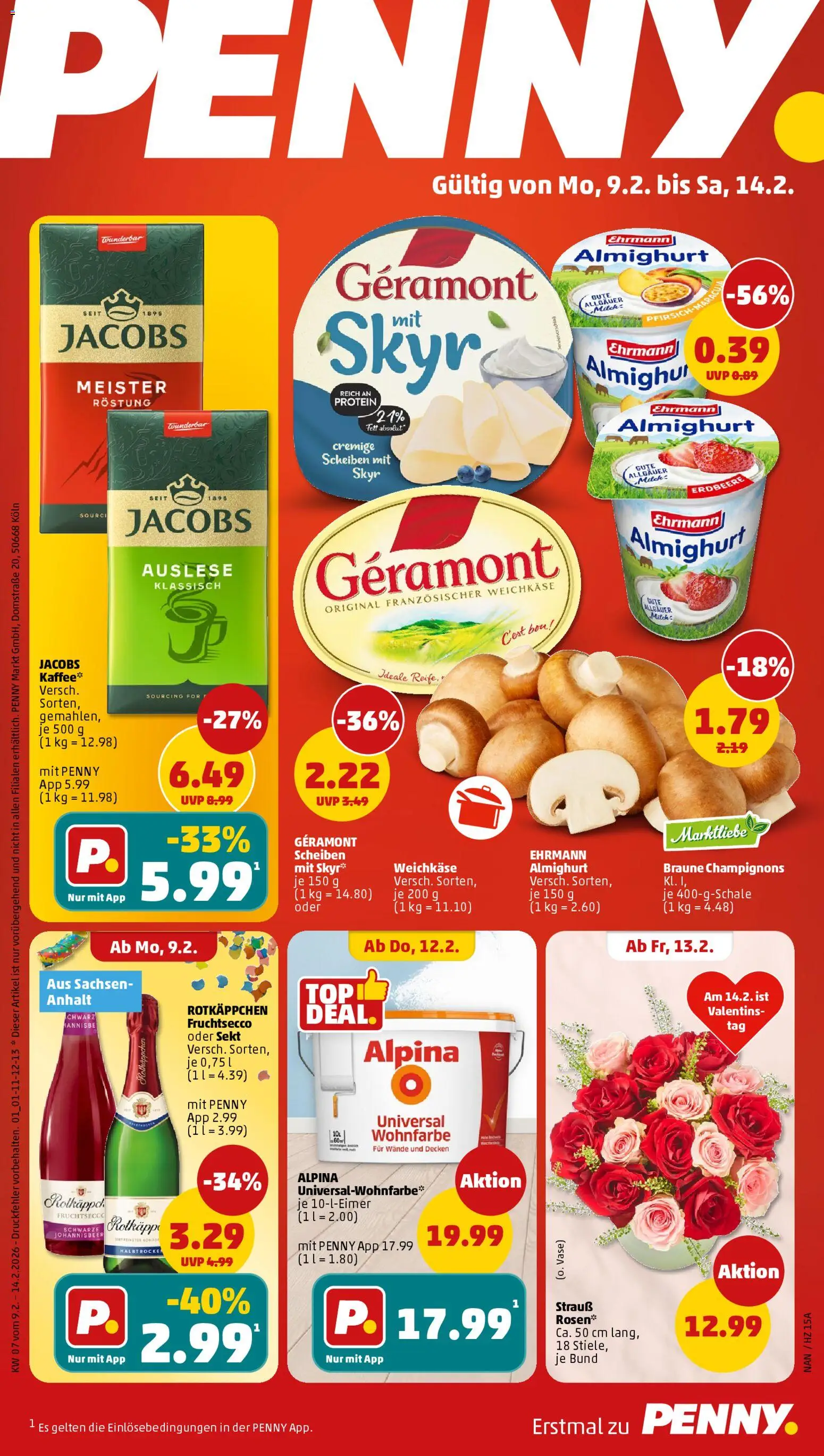 Penny Prospekt 	 - Seite 1 - gültig ab 09.02.2026