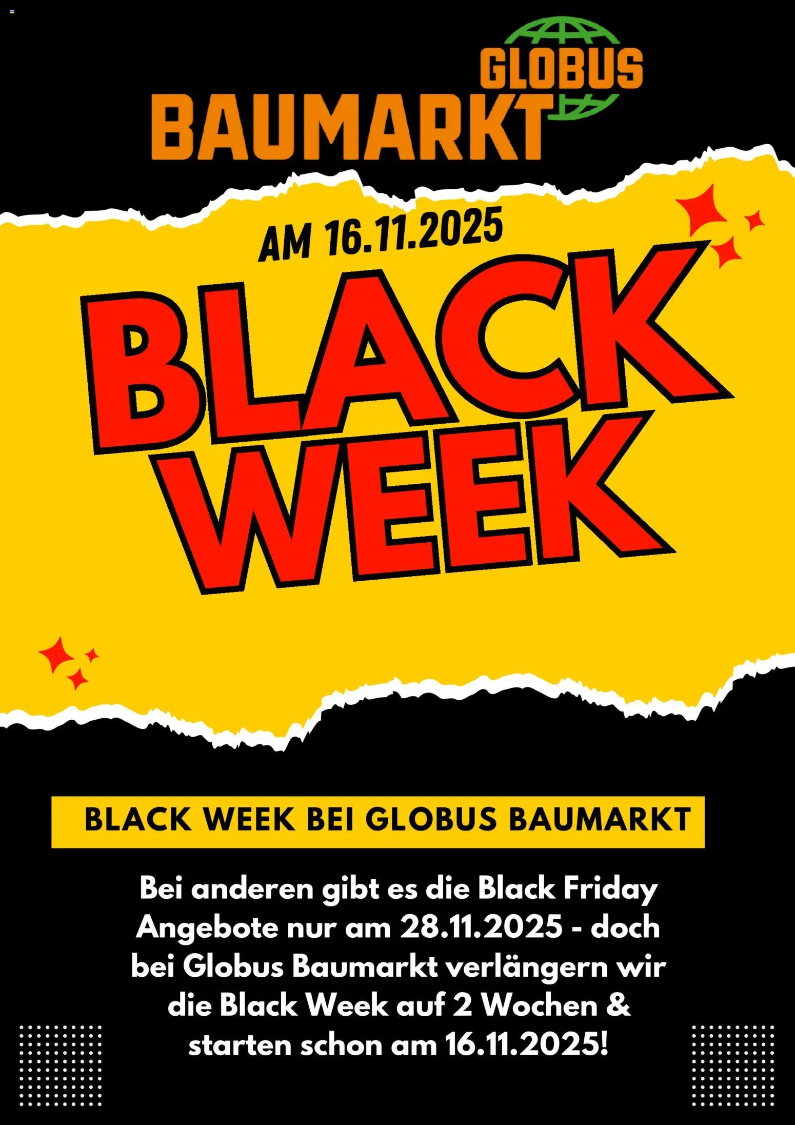 Globus Baumarkt - Black Friday - Seite 1 - gültig ab 14.11.2025