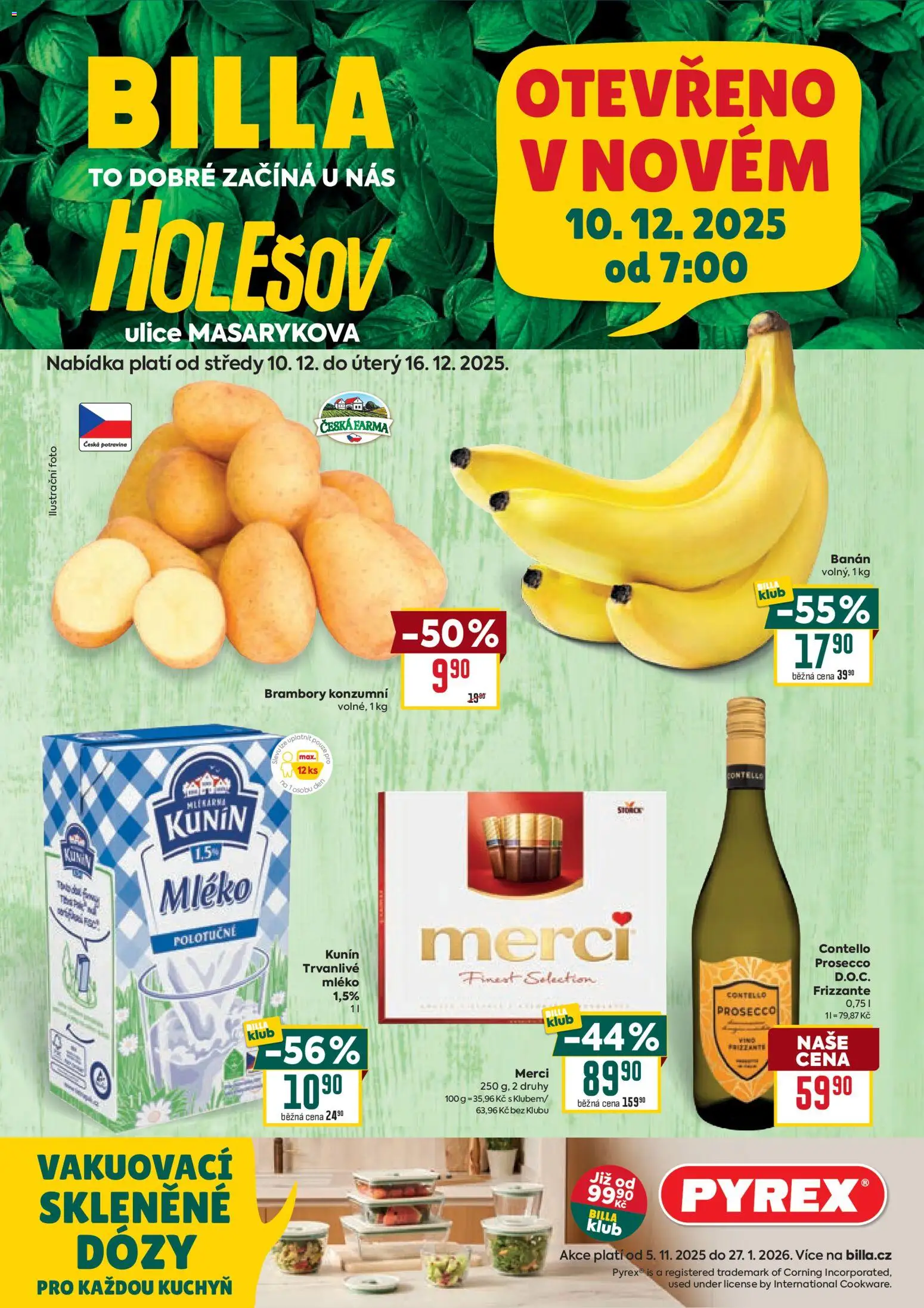 Billa leták - Speciál: Holešov - strana 1- platný od 10.12.2025