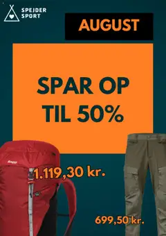 Forhåndsvisning Spejder Sport - Tilbudsavis gyldig fra 16/07/2025