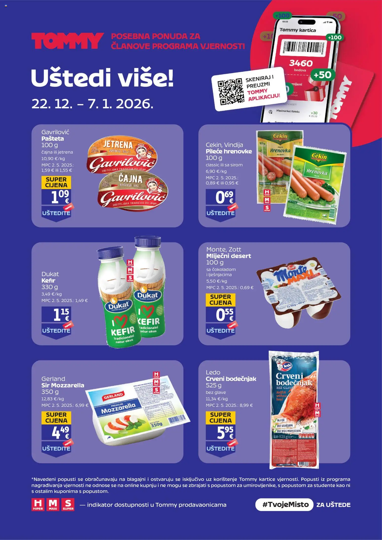Tommy - Pogodnosti za Tommy vjerne članove - stranica 1- važeći od 22.12.2025