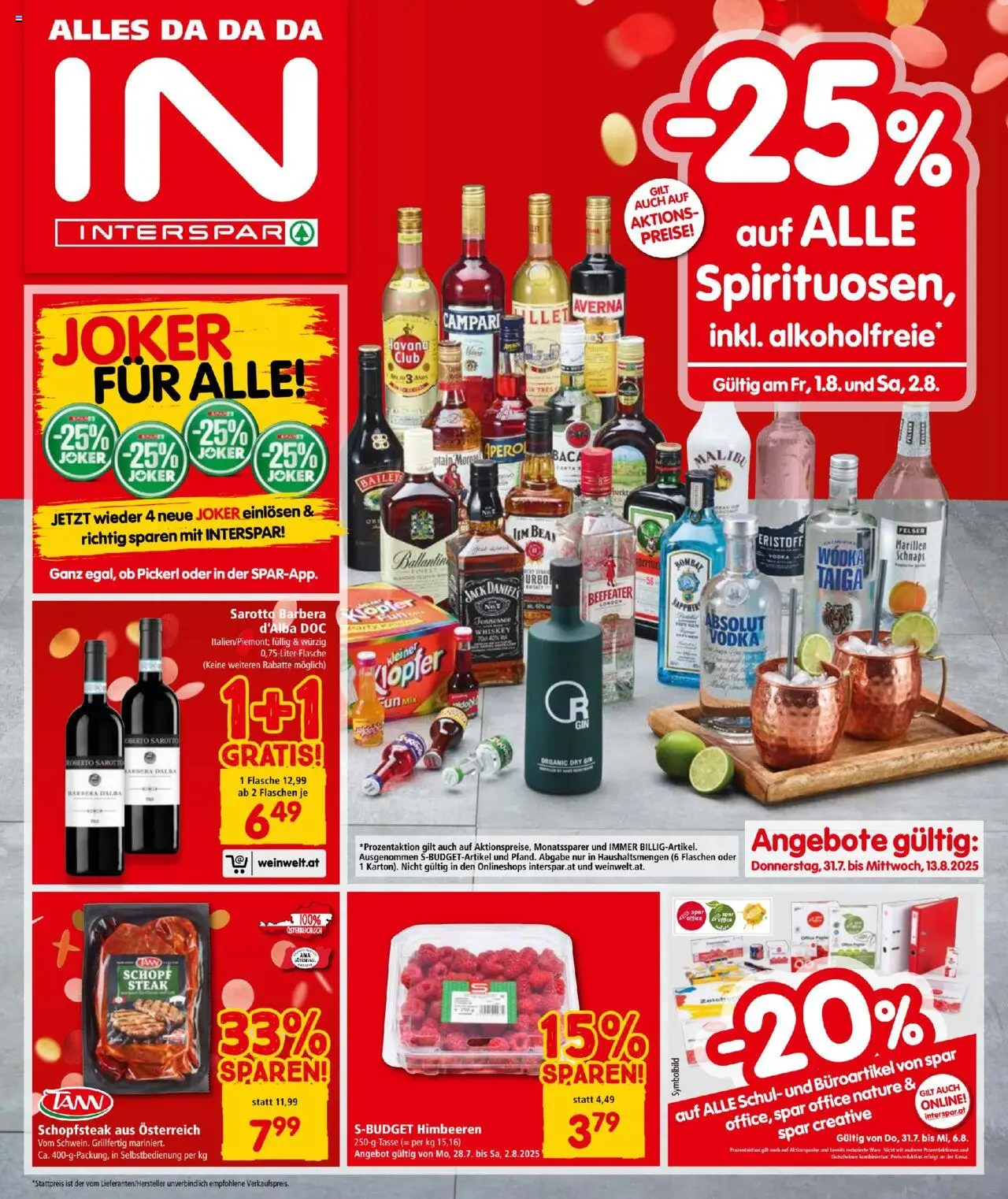 Interspar Flugblatt - Seite 1- gültig ab 31.07.2025