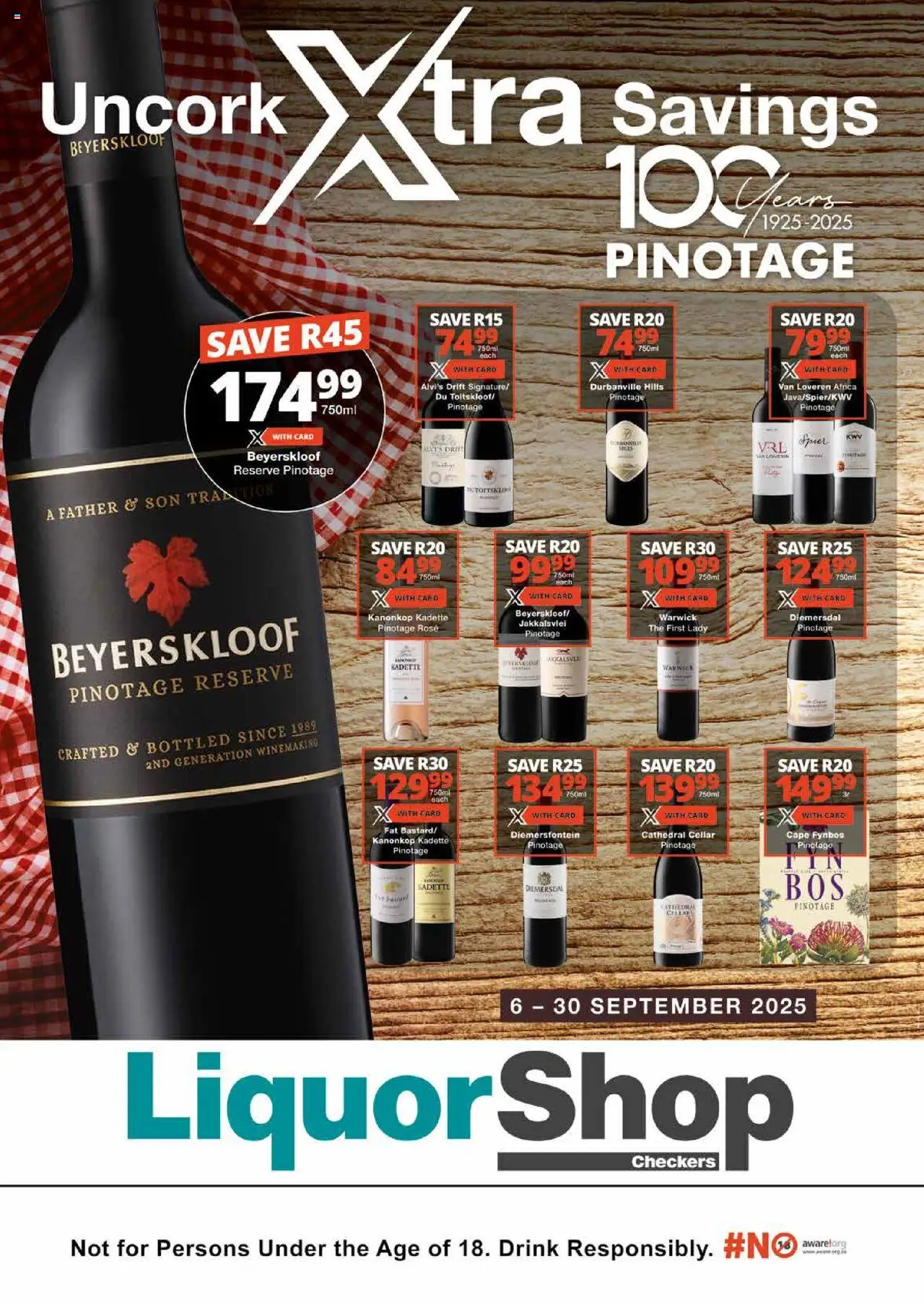 Checkers - LiquorShop September Wine Promotion - page 1- valid from 06/09/2025