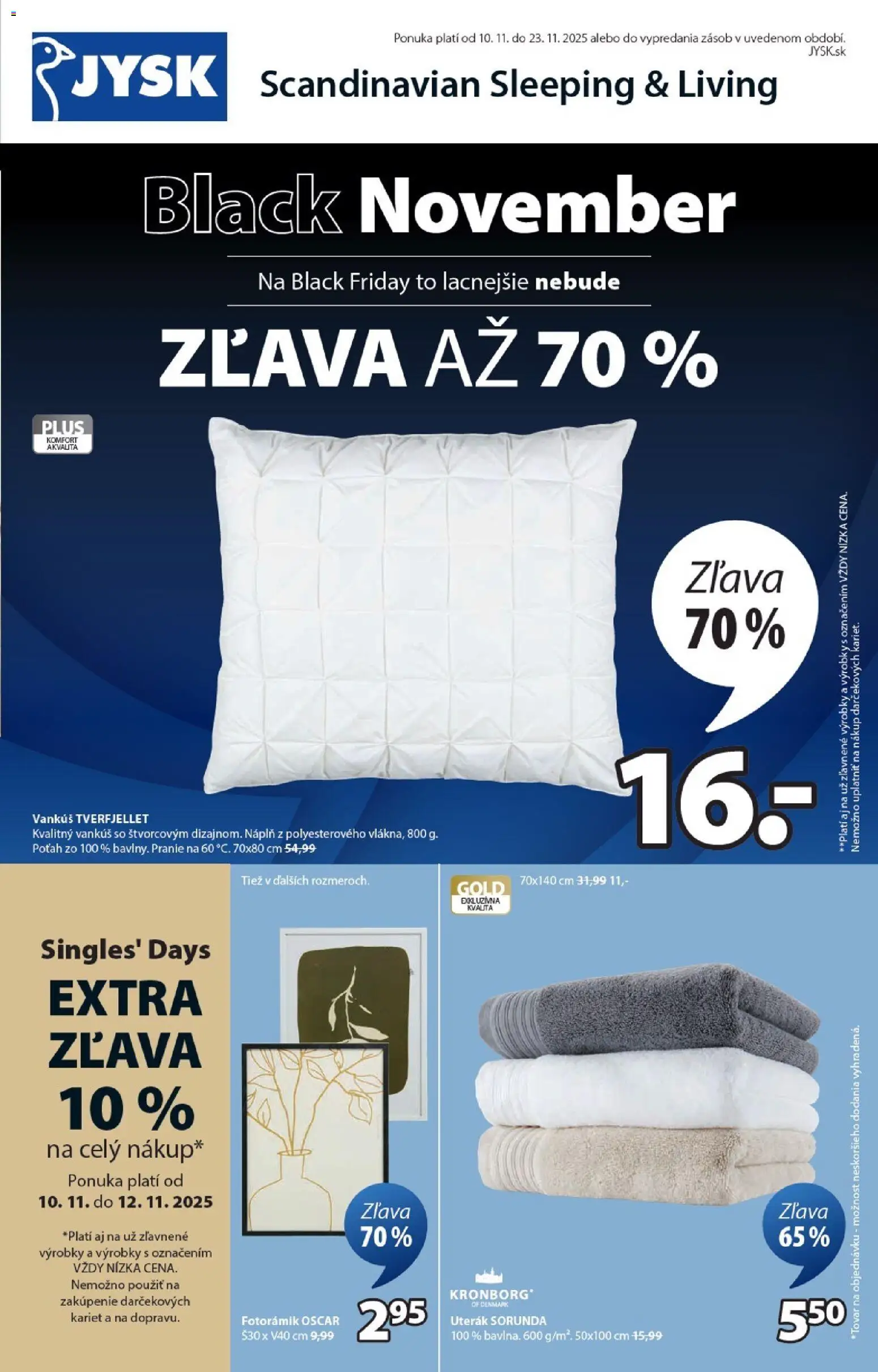 JYSK - Black Friday - strana 1- platný od 10.11.2025