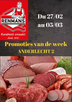 Renmans folder / publicité geldig vanaf 27/02/2026