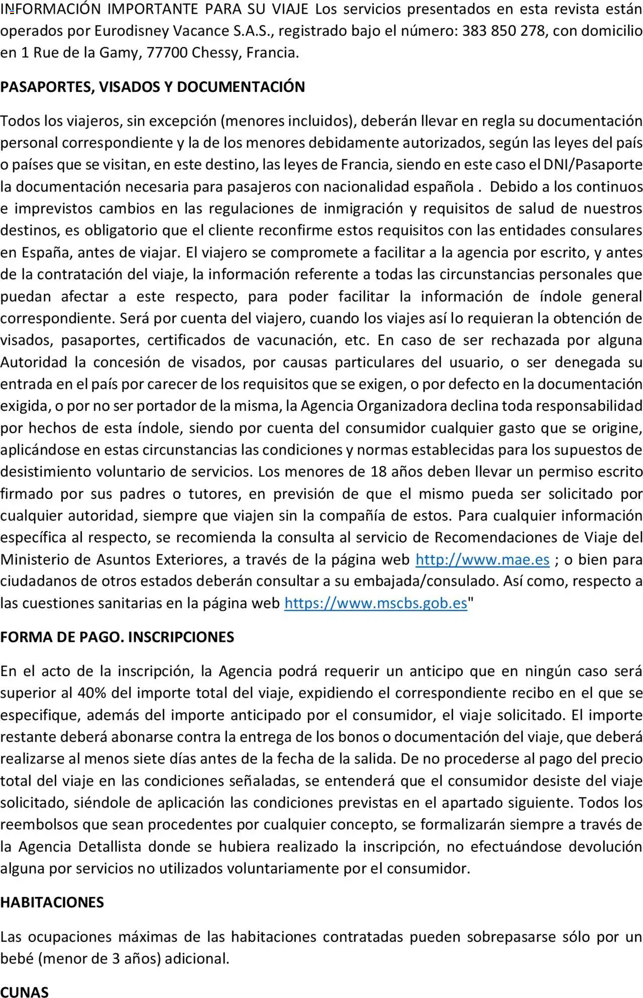 Viajes El Corte Inglés - Disneyland Paris 2025 2026 - Página de 56 - Válido desde 01/04/2025