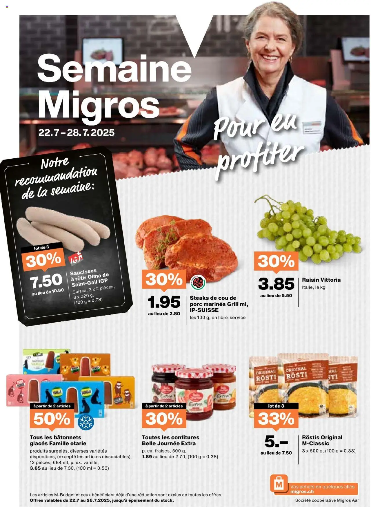 Migros Aktionen FR - Seite 1- gültig ab 22.07.2025