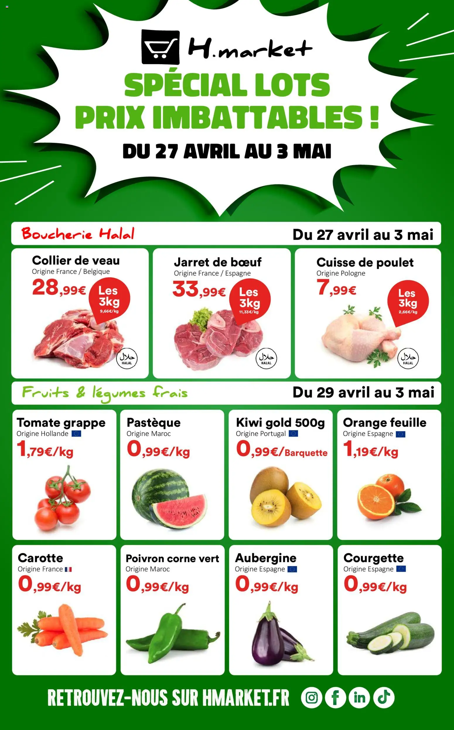 Hmarket catalogue - page 1 - valable à partir du 27/04/2026