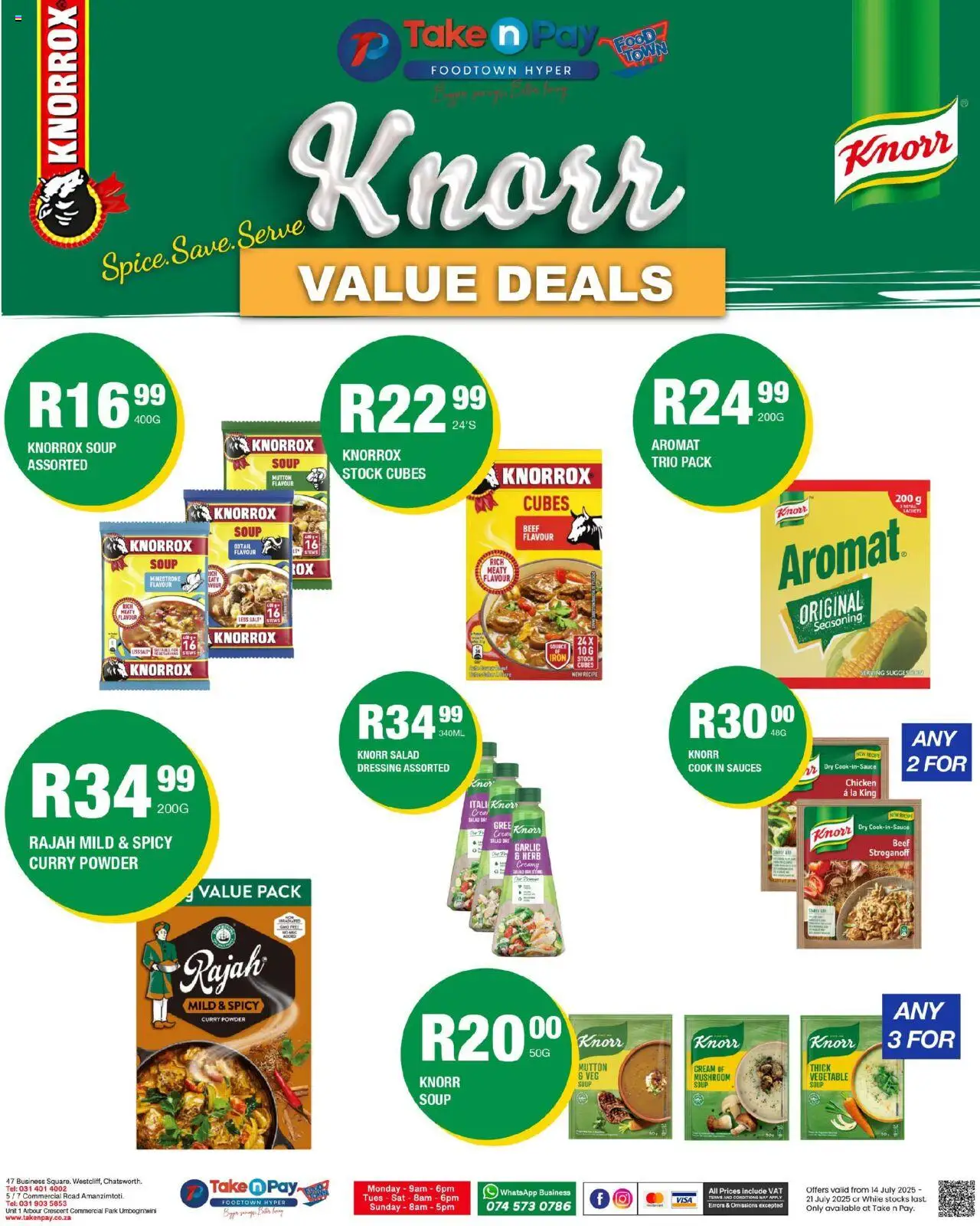 Take n Pay Specials - page 18- valid from 14/07/2025