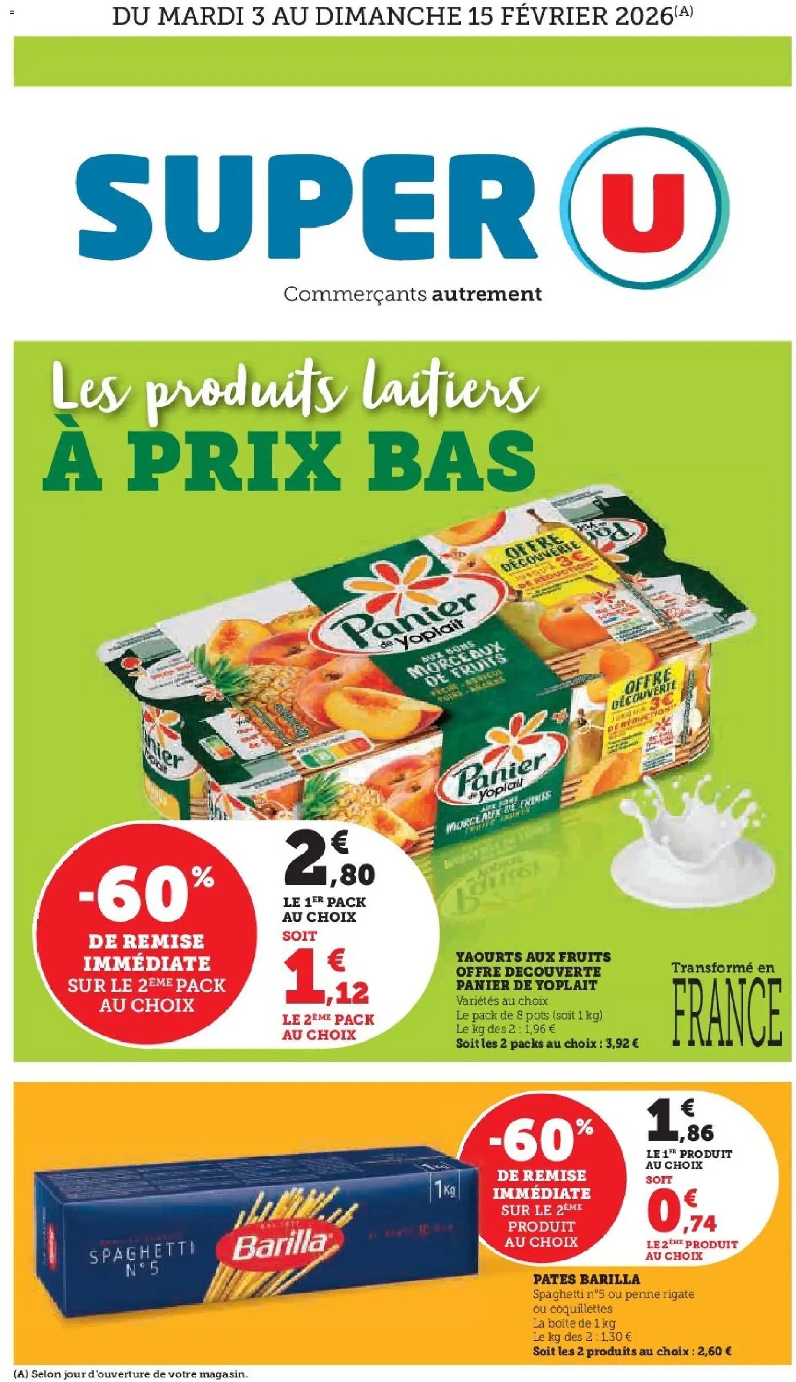 Super U catalogue - page 1 - valable à partir du 03/02/2026
