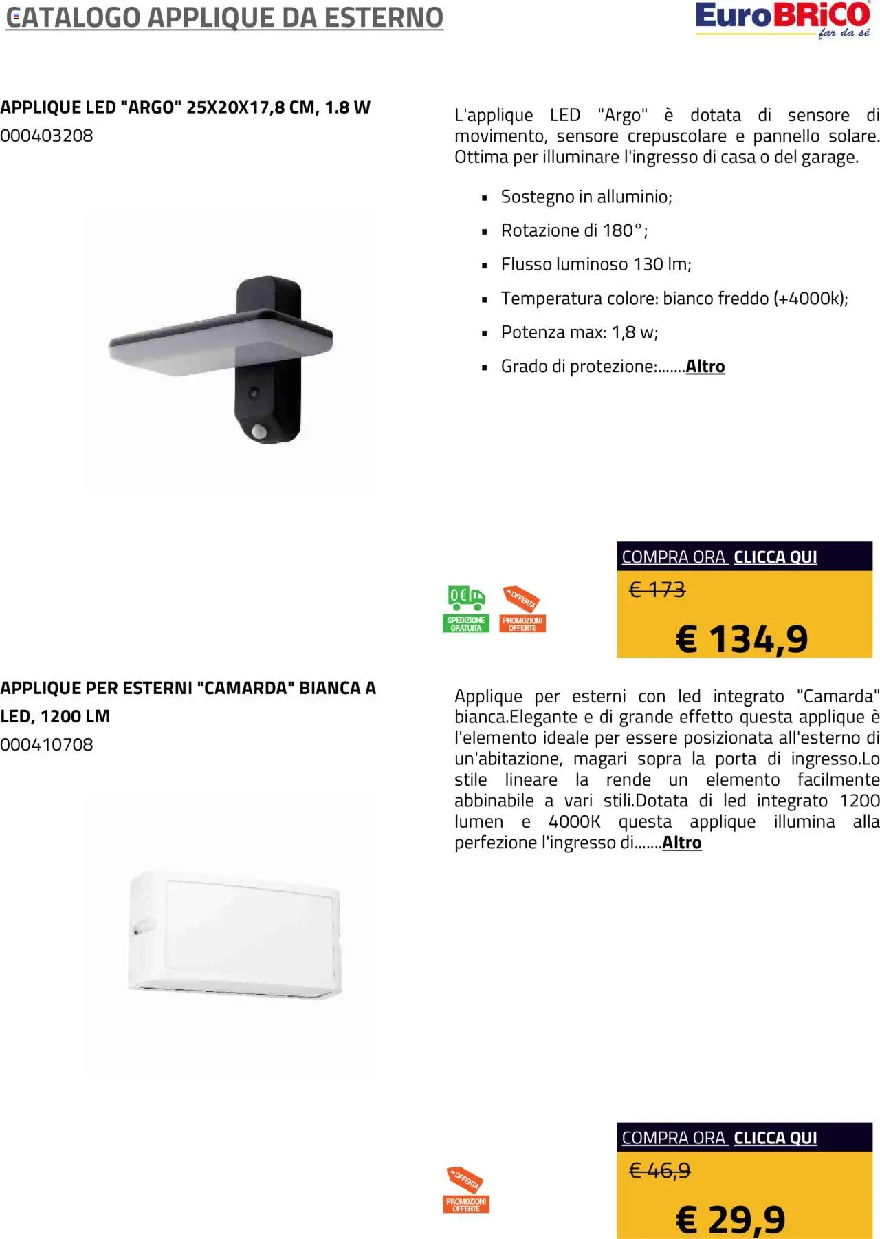 Eurobrico Applique da Esterno catalogo - pagina 43 - valido dal 23/07/2025