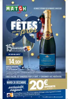 Aperçu Match Supermarché - Fêtes par nos pros  valable à partir du 27/12/2025