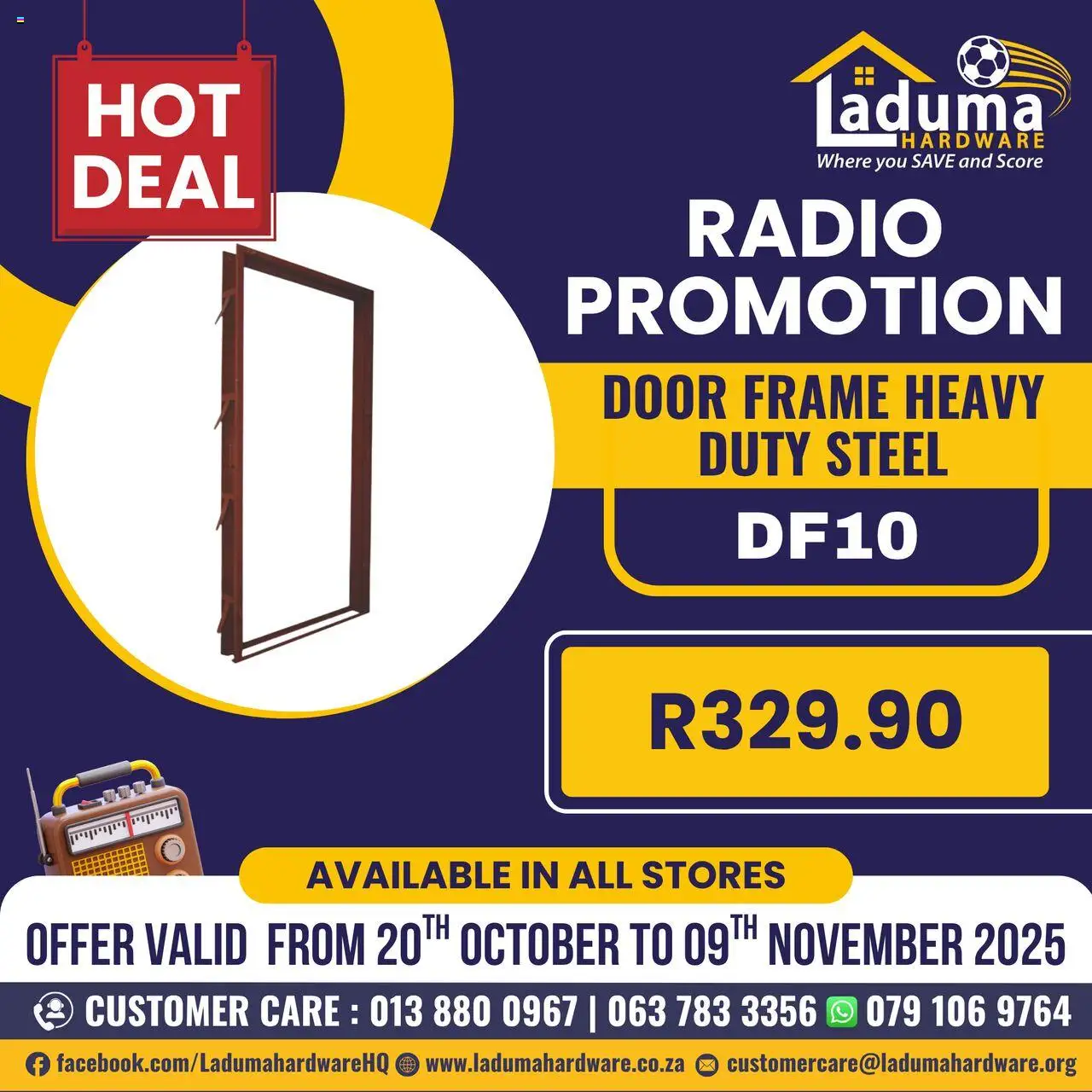 Laduma Hardware Radio Promotion - page 1- valid from 20/10/2025