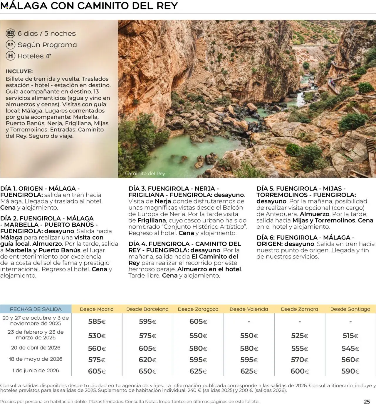 Viajes El Corte Inglés - Club de Vacaciones - Vacaciones Económicas Personalizado - Página de 25 - Válido desde 01/09/2025