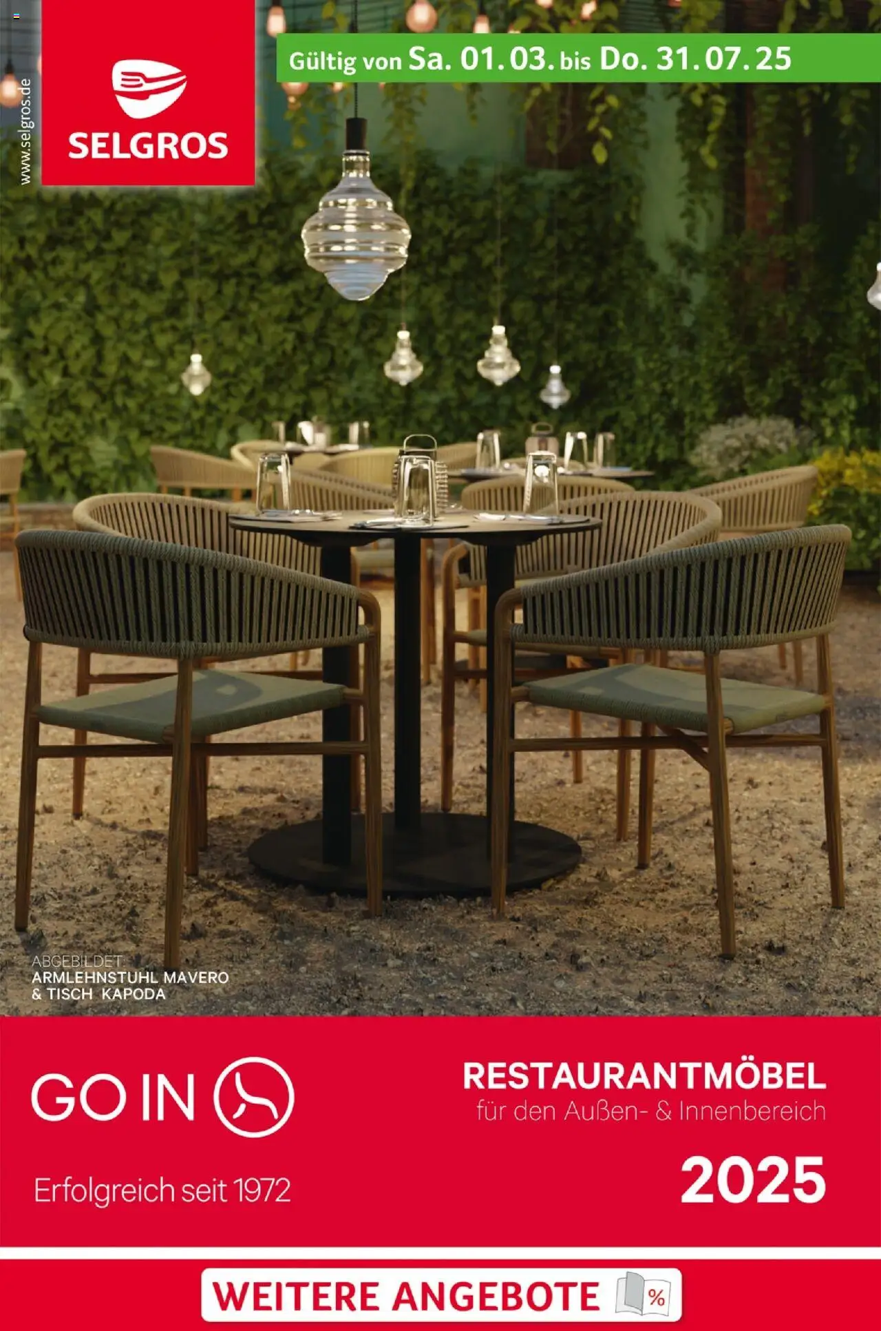 Selgros GO IN Restaurantmöbel - Seite 1 - gültig ab 01.03.2025