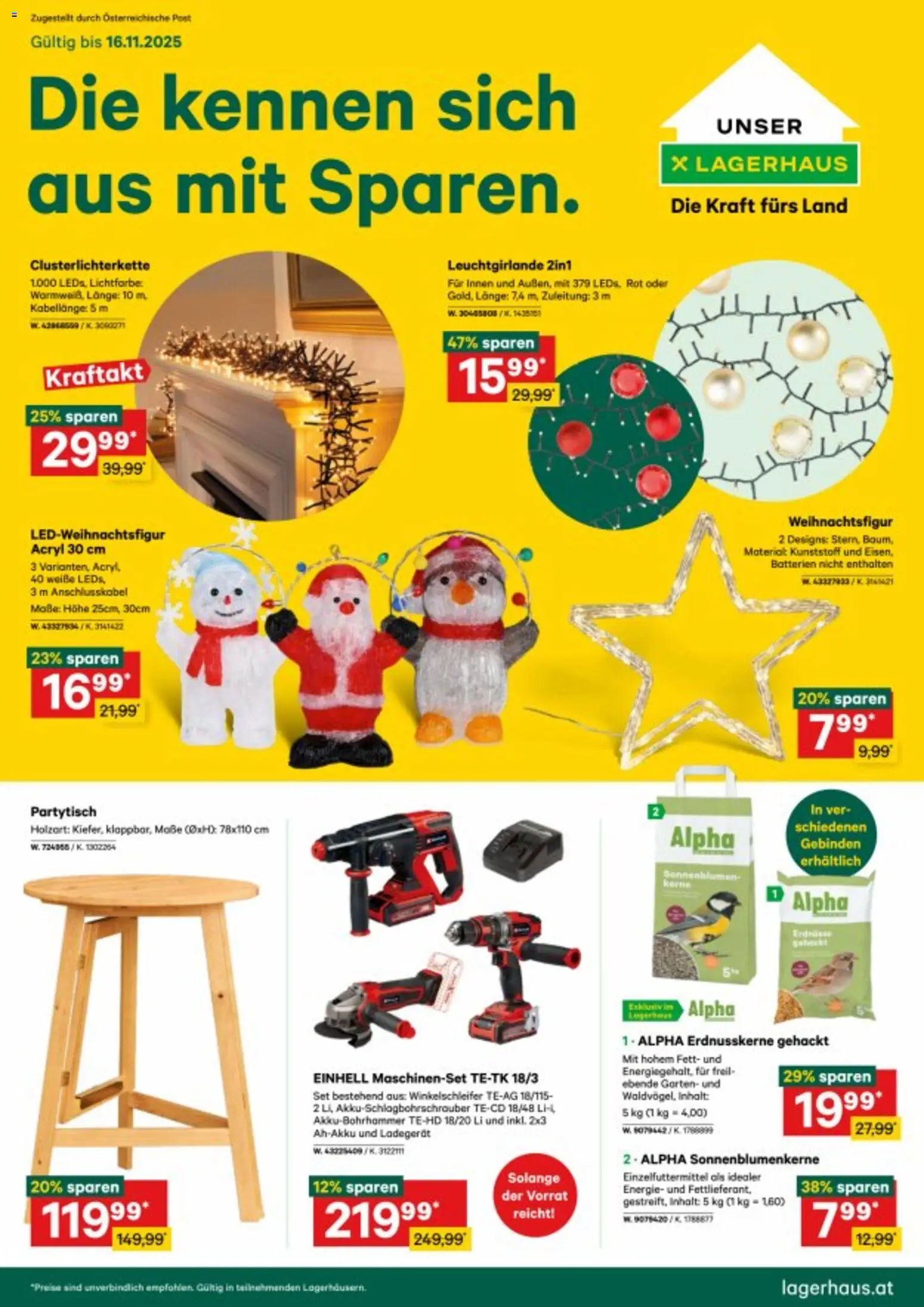 Lagerhaus Flugblatt - Seite 1- gültig ab 03.11.2025