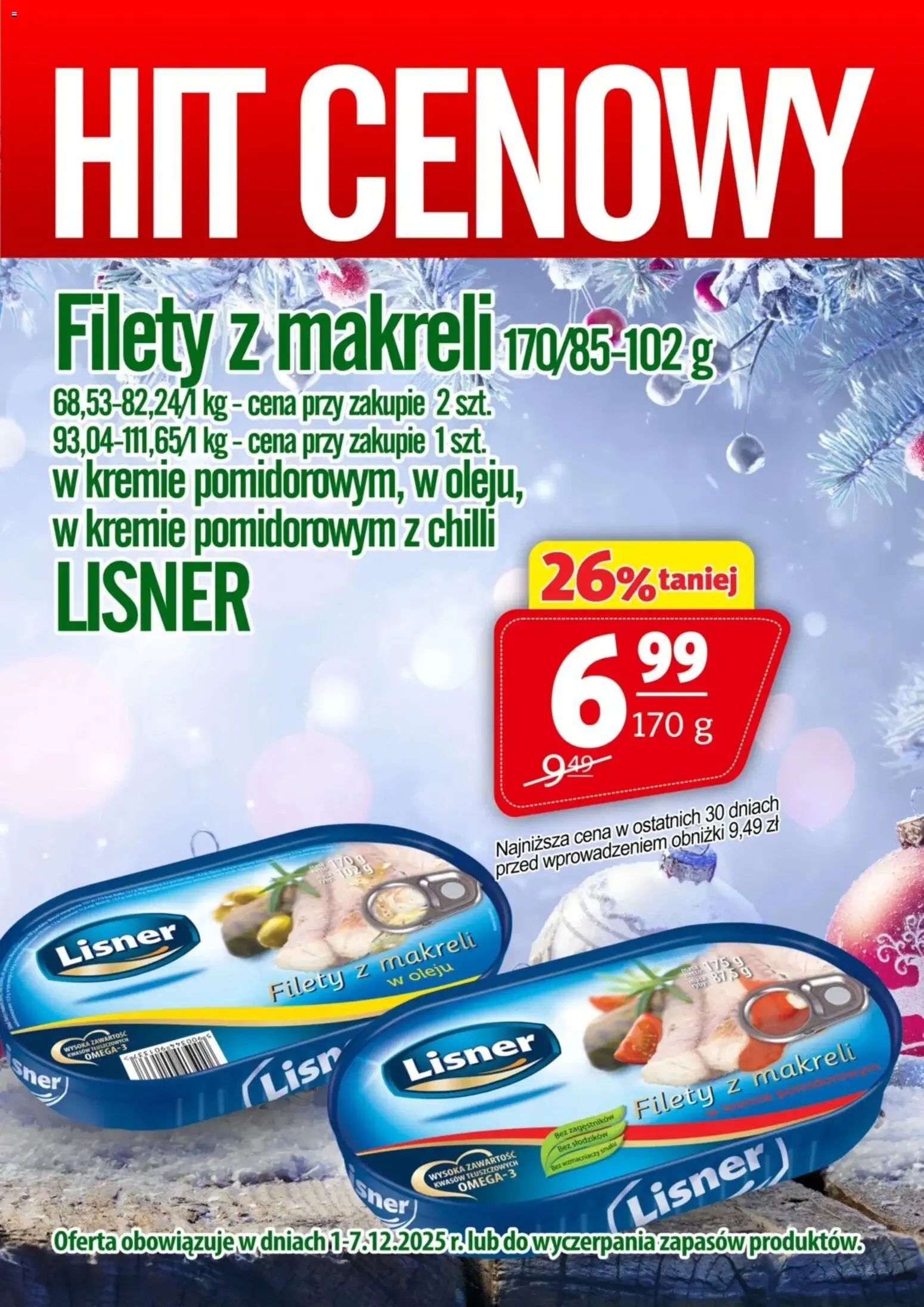 Prim Market Promocja - Filety z makreli Lisner - strona 1- ważny od 01.12.2025