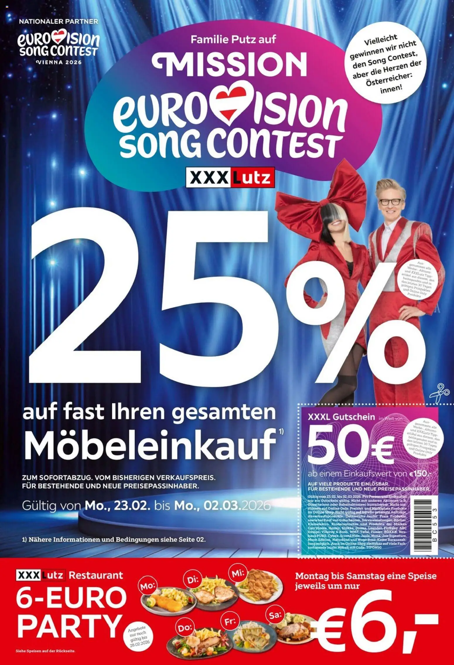 XXXLutz Mission Eurovision Song Contest - Seite 1- gültig ab 24.02.2026