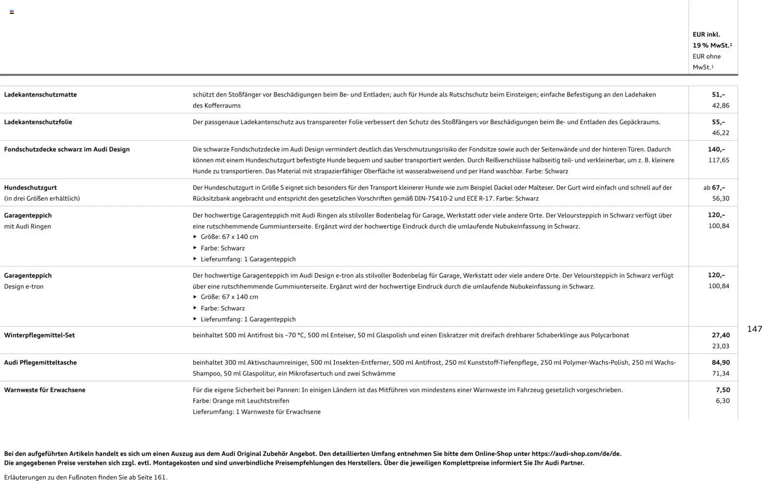 Audi A3 - Seite 147 - gültig ab 28.10.2025