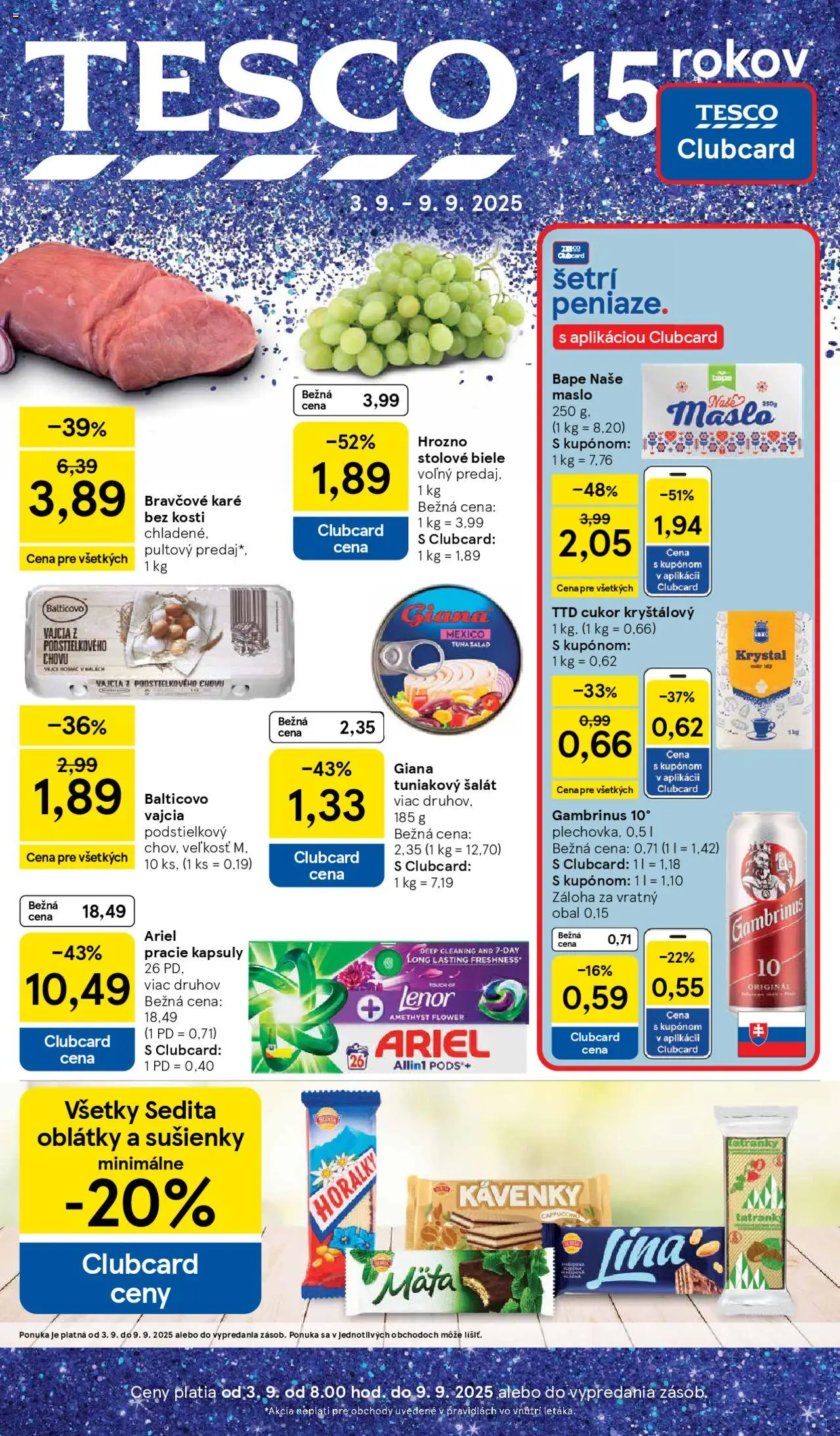 Tesco Hypermarket - leták - strana 1- platný od 03.09.2025