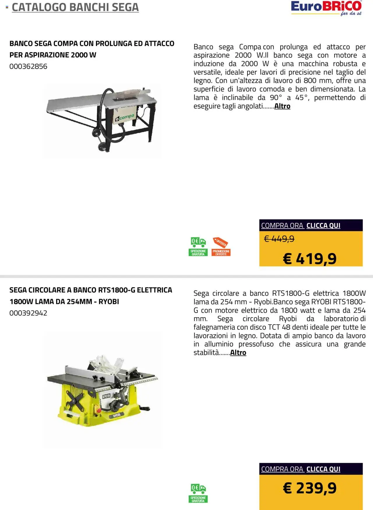 Eurobrico Banchi Sega catalogo - pagina 4 - valido dal 23/07/2025